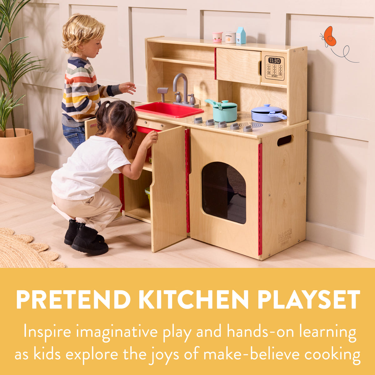 Chef's Station Kids Pretend Play Kitchen