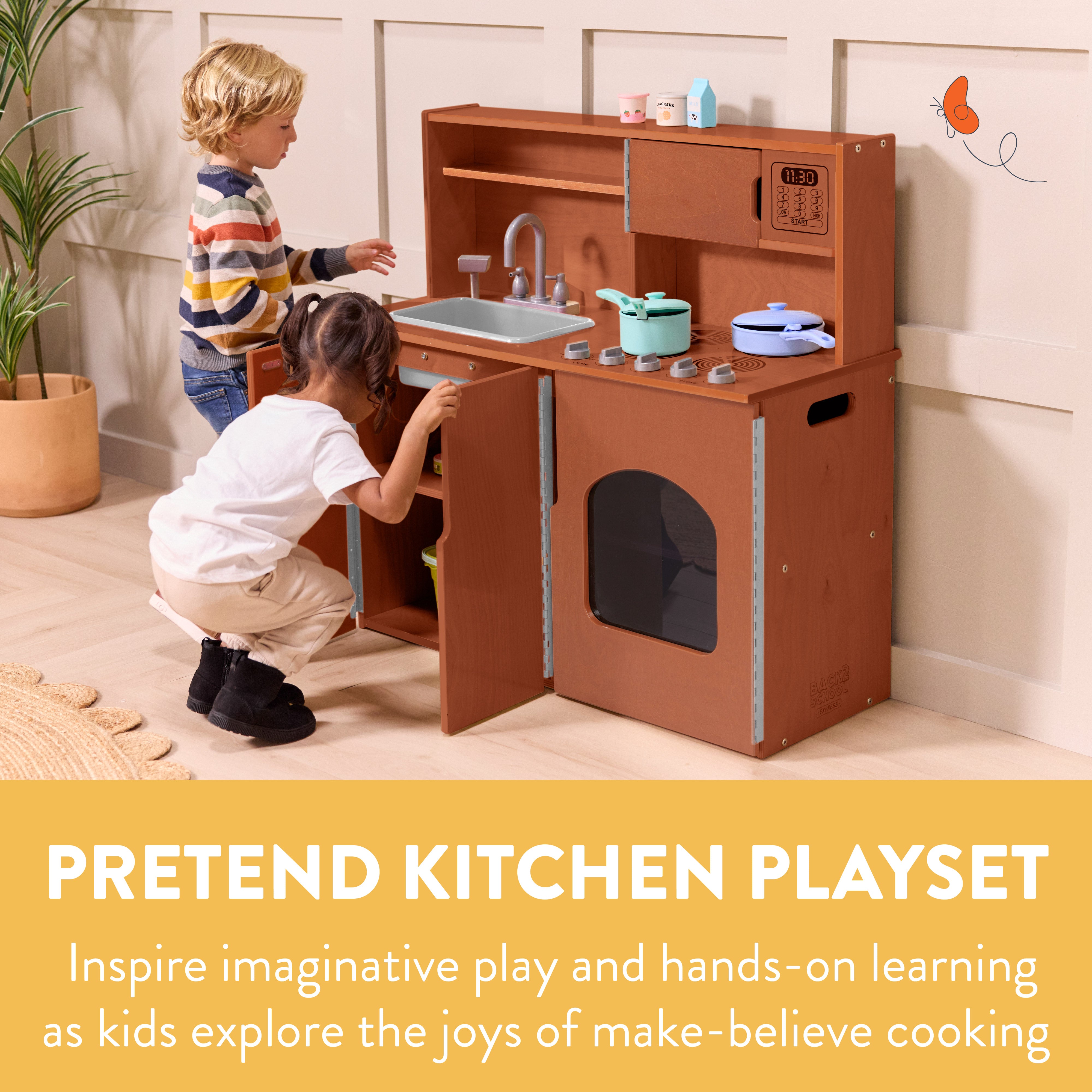 Chef's Station Kids Pretend Play Kitchen