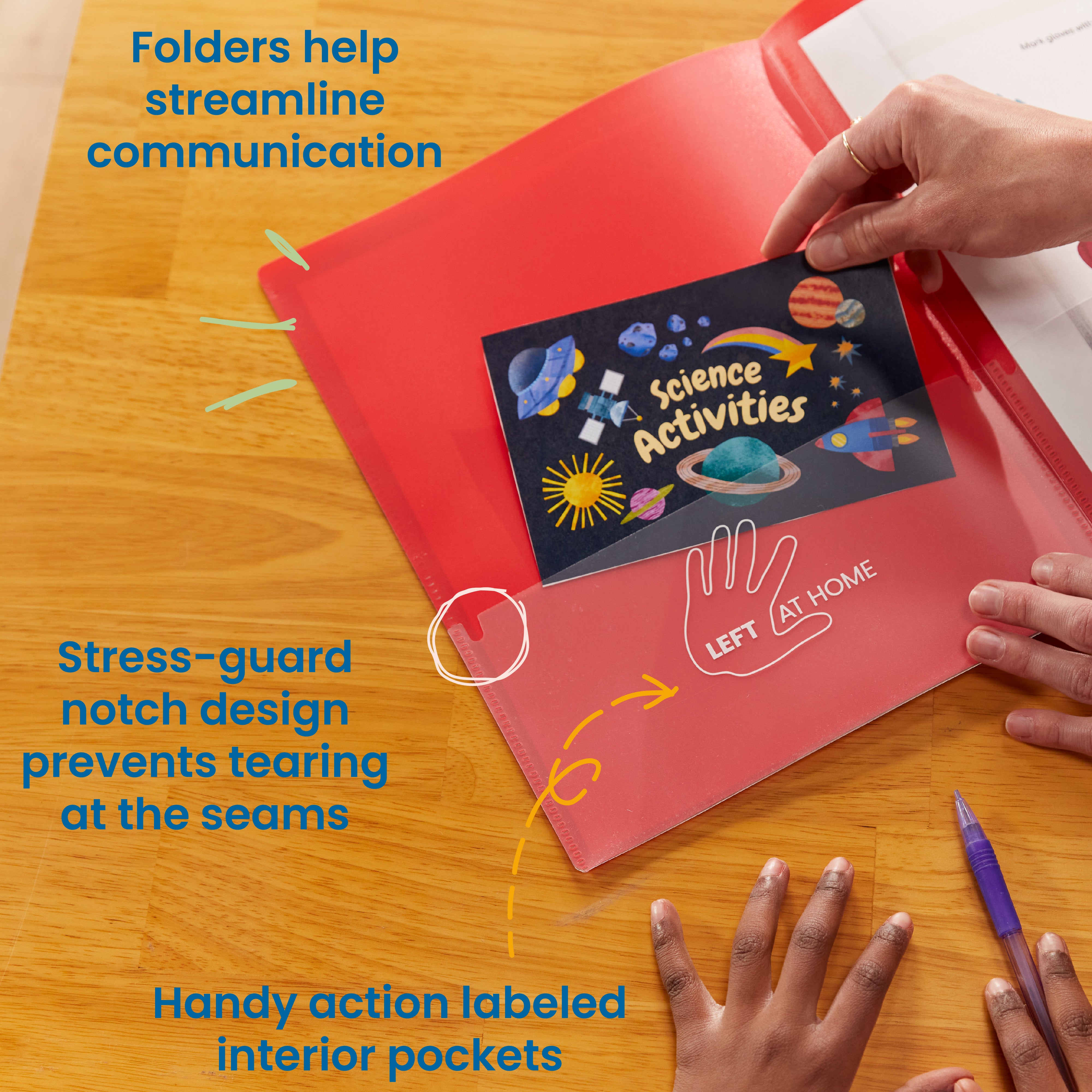 2-Pocket Parent-Teacher Classroom Communication Folder, 36-Piece