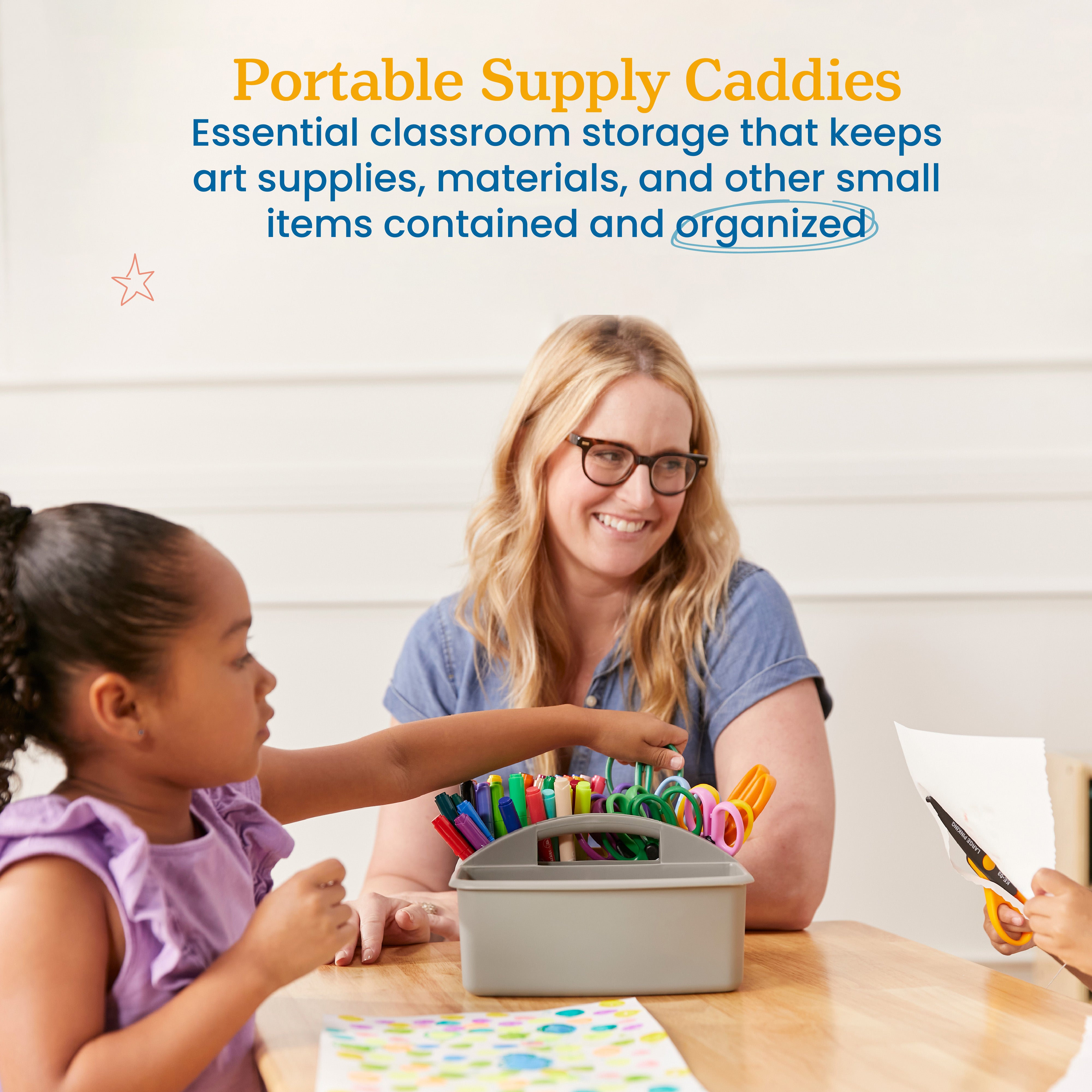 3-Compartment Storage Caddy, 6-Pack