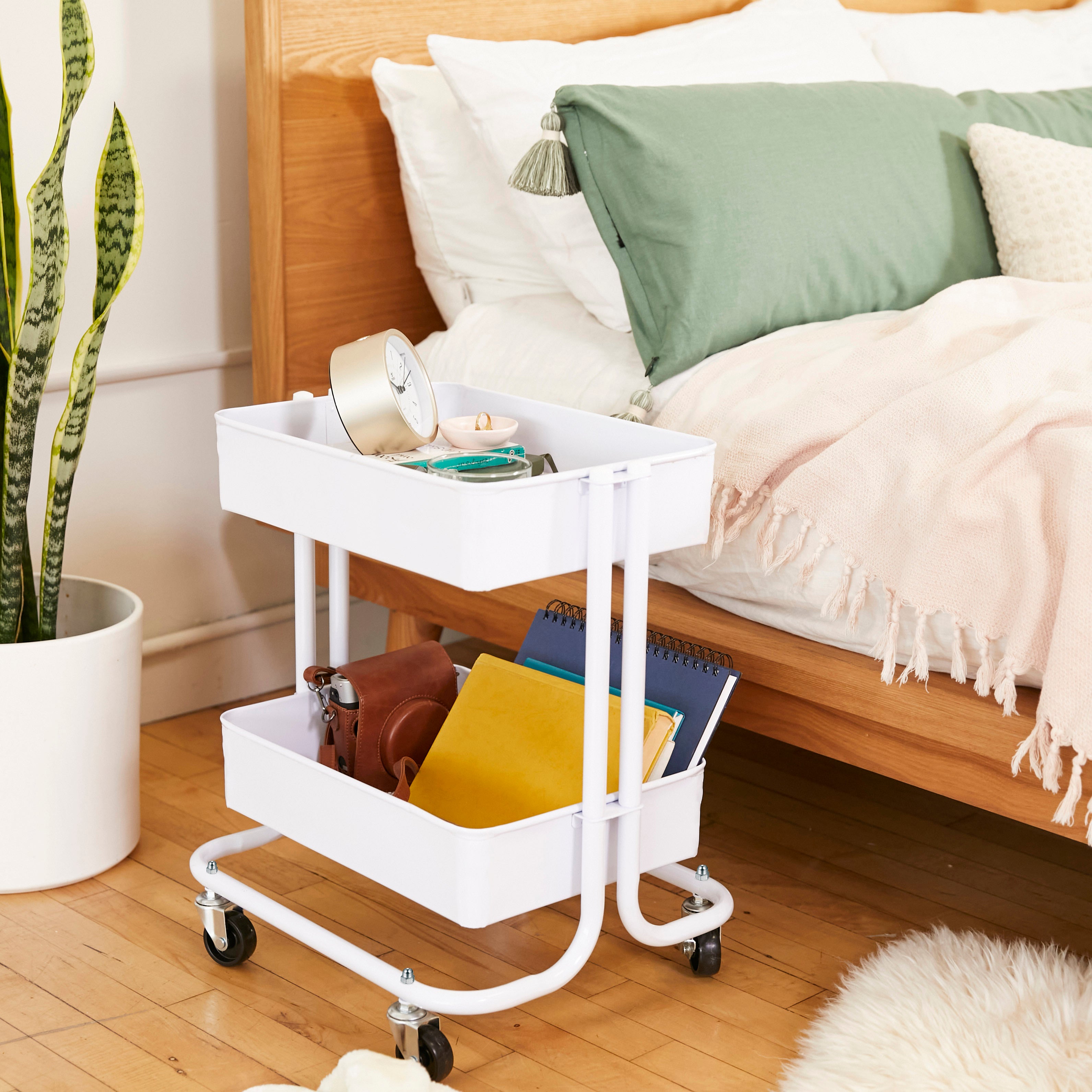 2-Tier Rolling Utility Cart