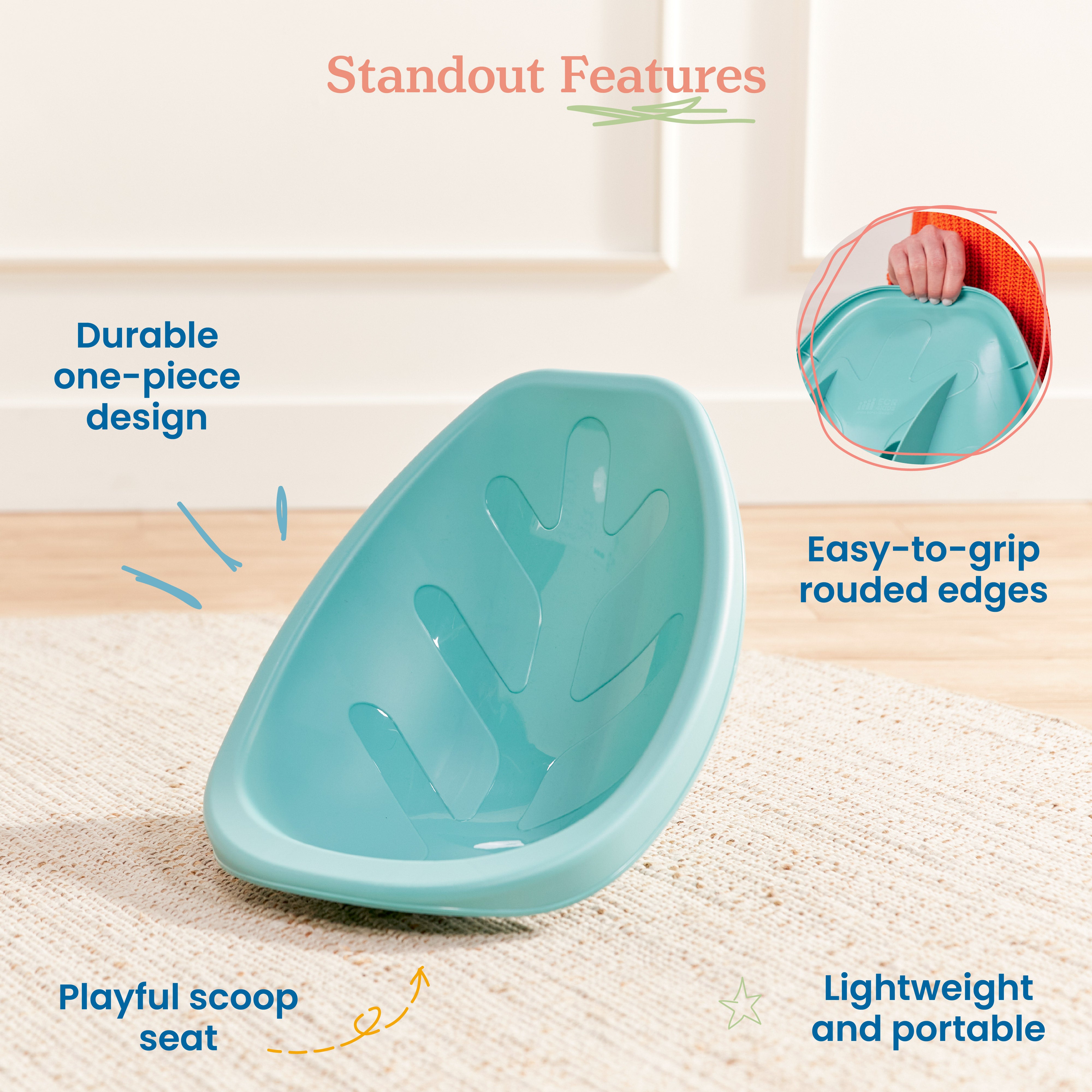 Leaf Scoop Floor Seat, 6-Piece