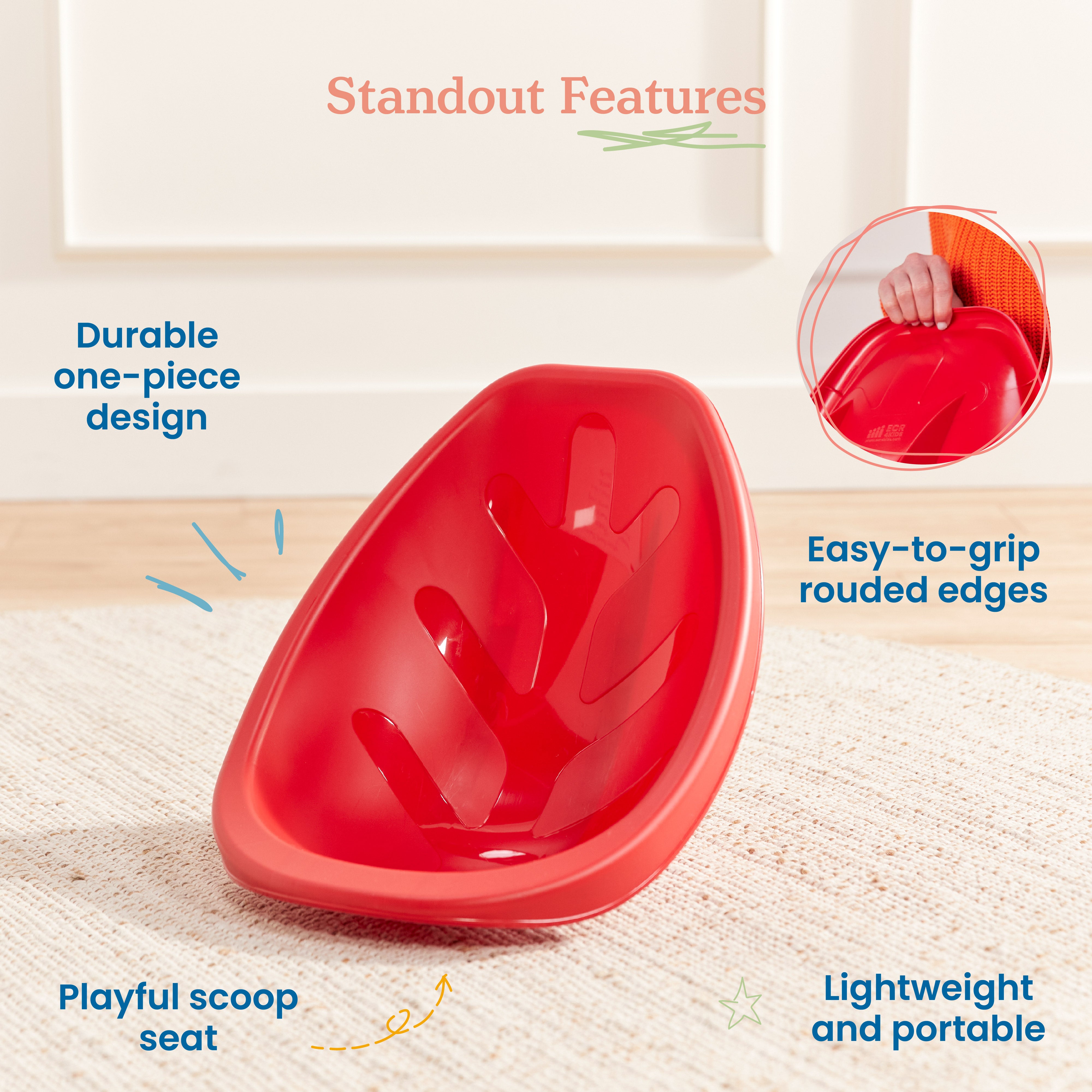 Leaf Scoop Floor Seat, 6-Piece