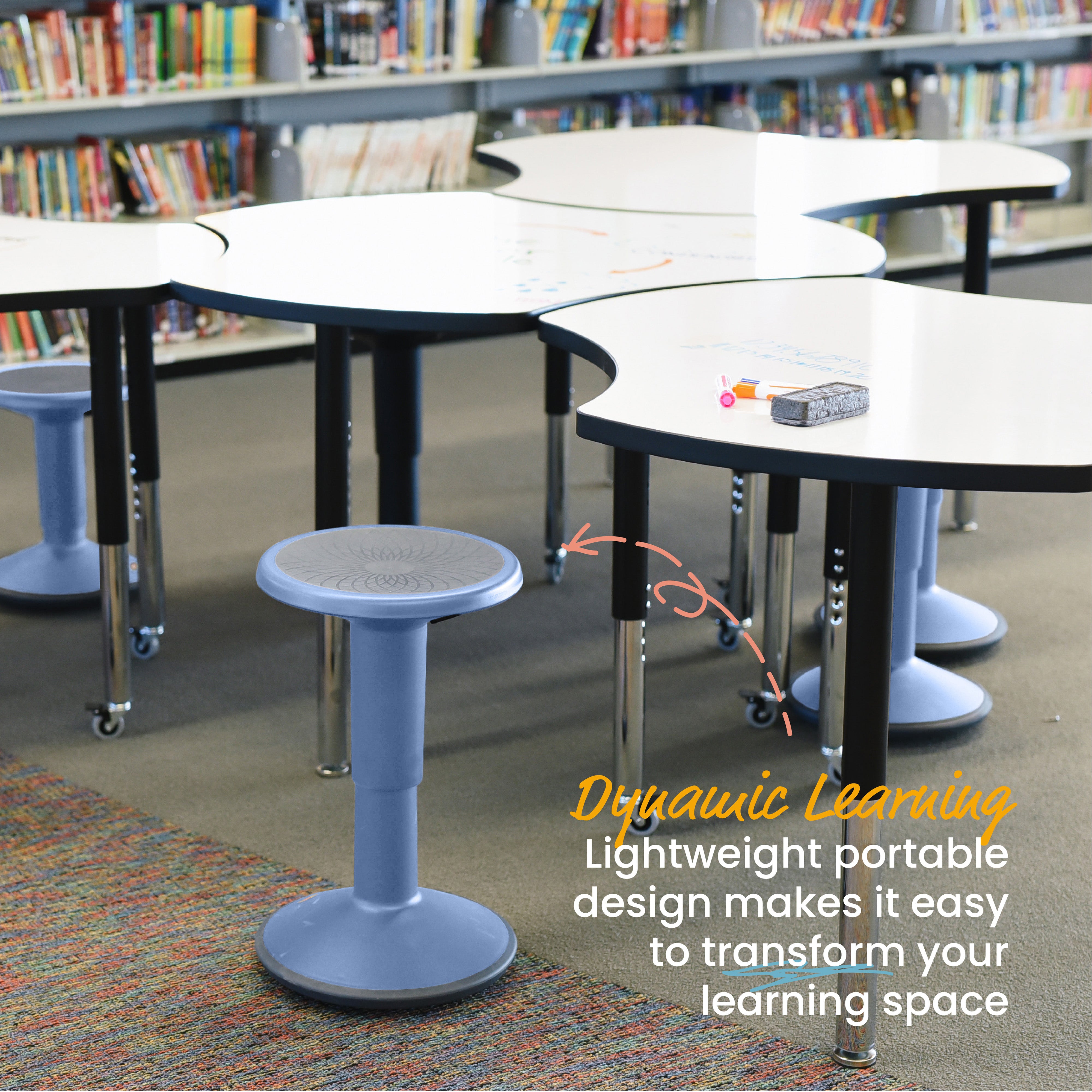 SitWell Wobble Stool, Adjustable Height