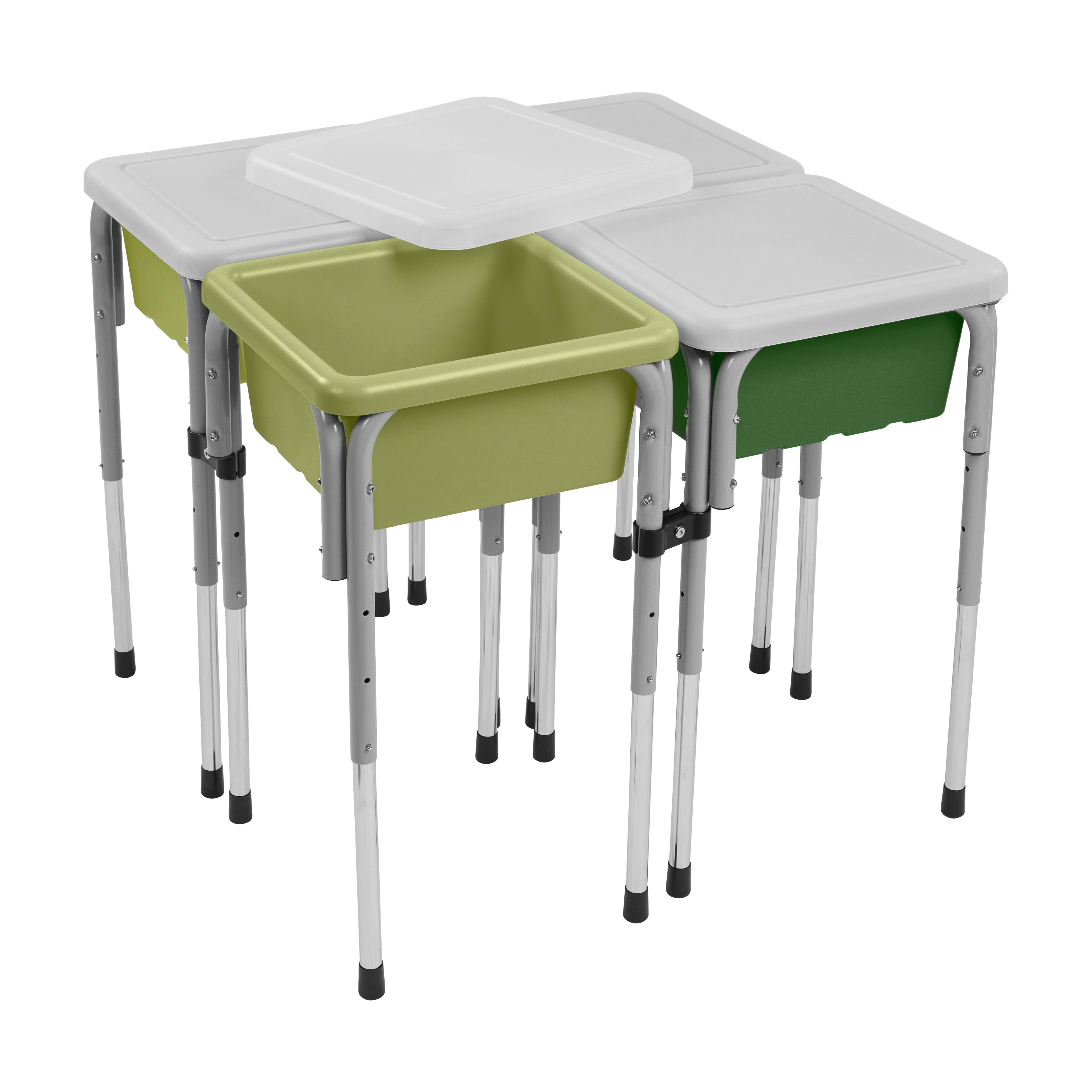 4-Station Sand and Water Adjustable Play Table