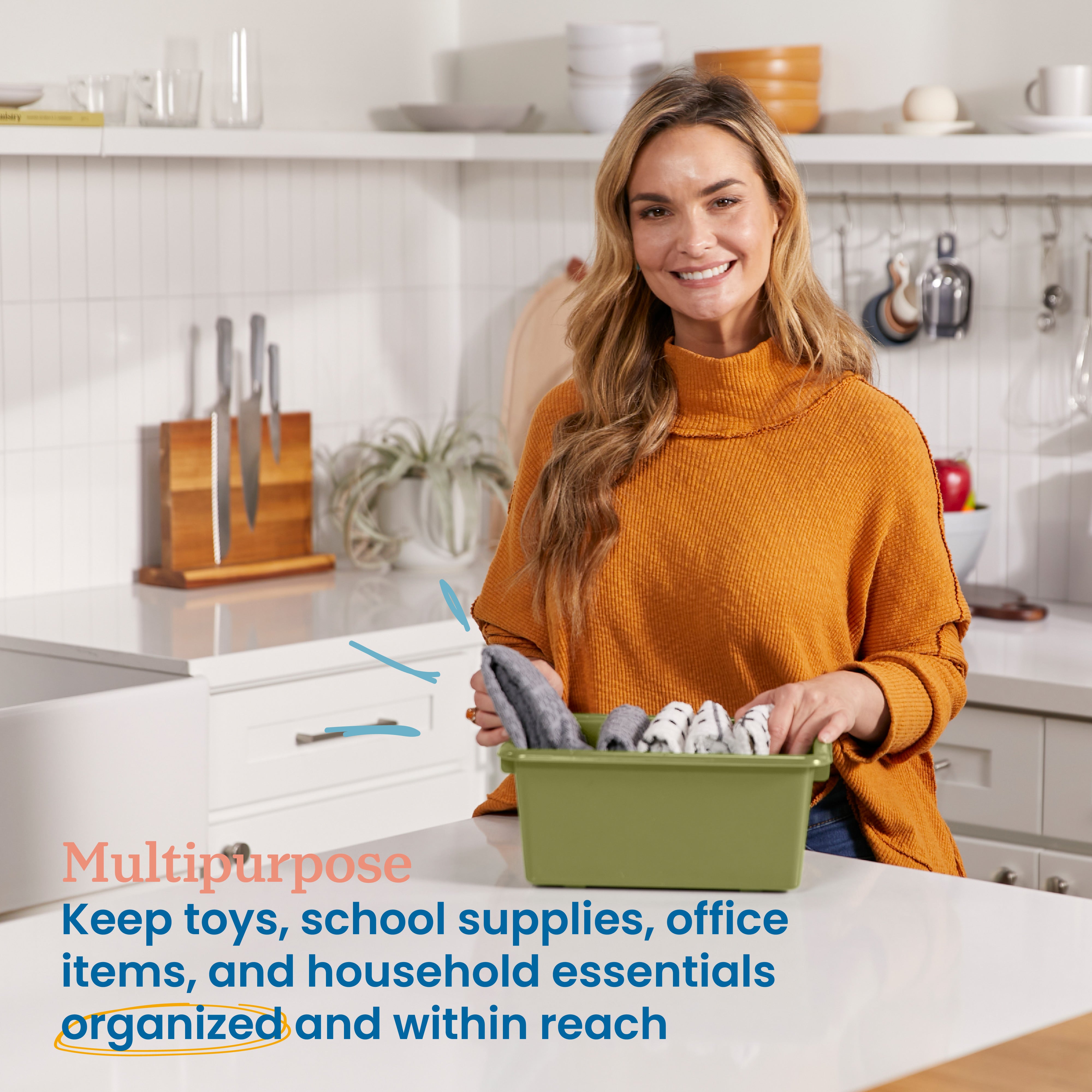 Scoop Front Storage Bin, 30-Piece