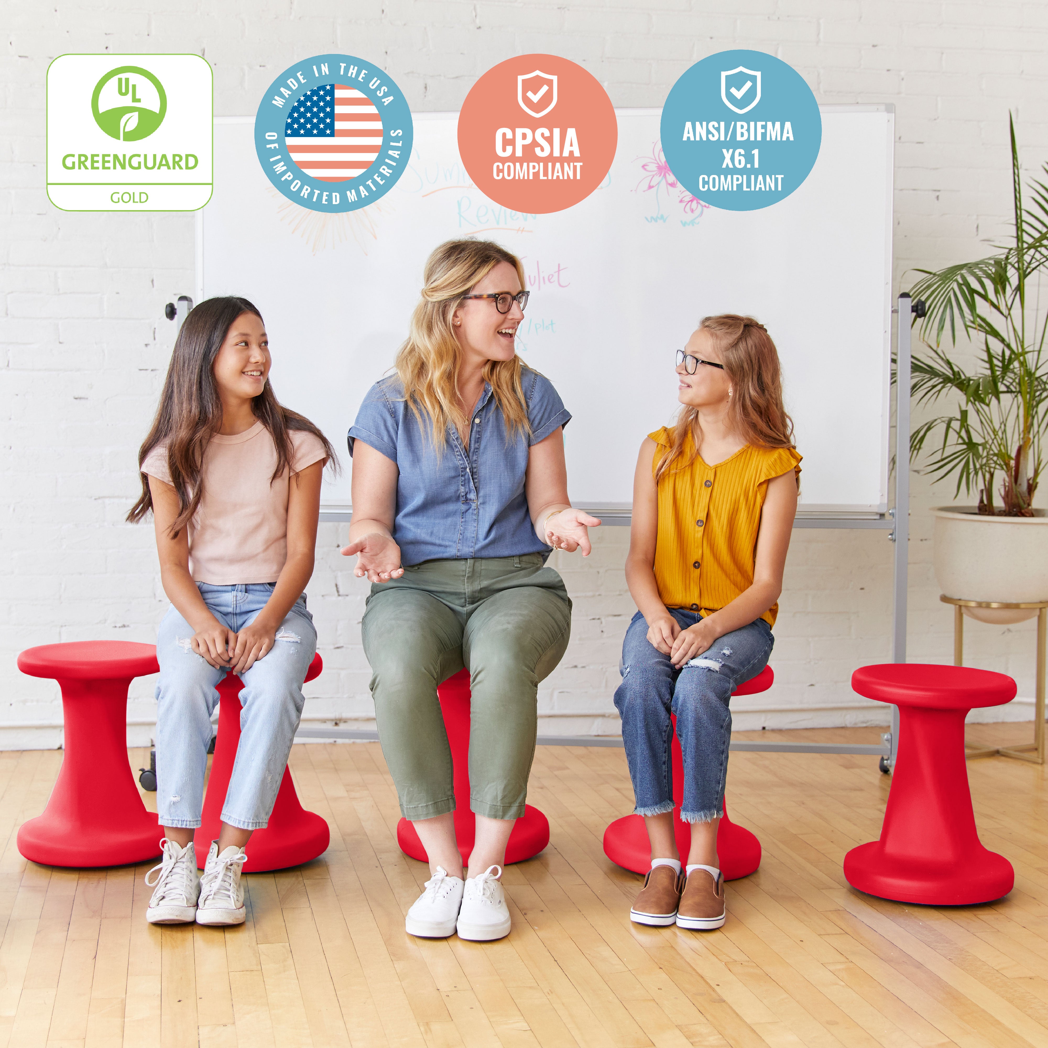 Twist Wobble Stool, 18in Seat Height