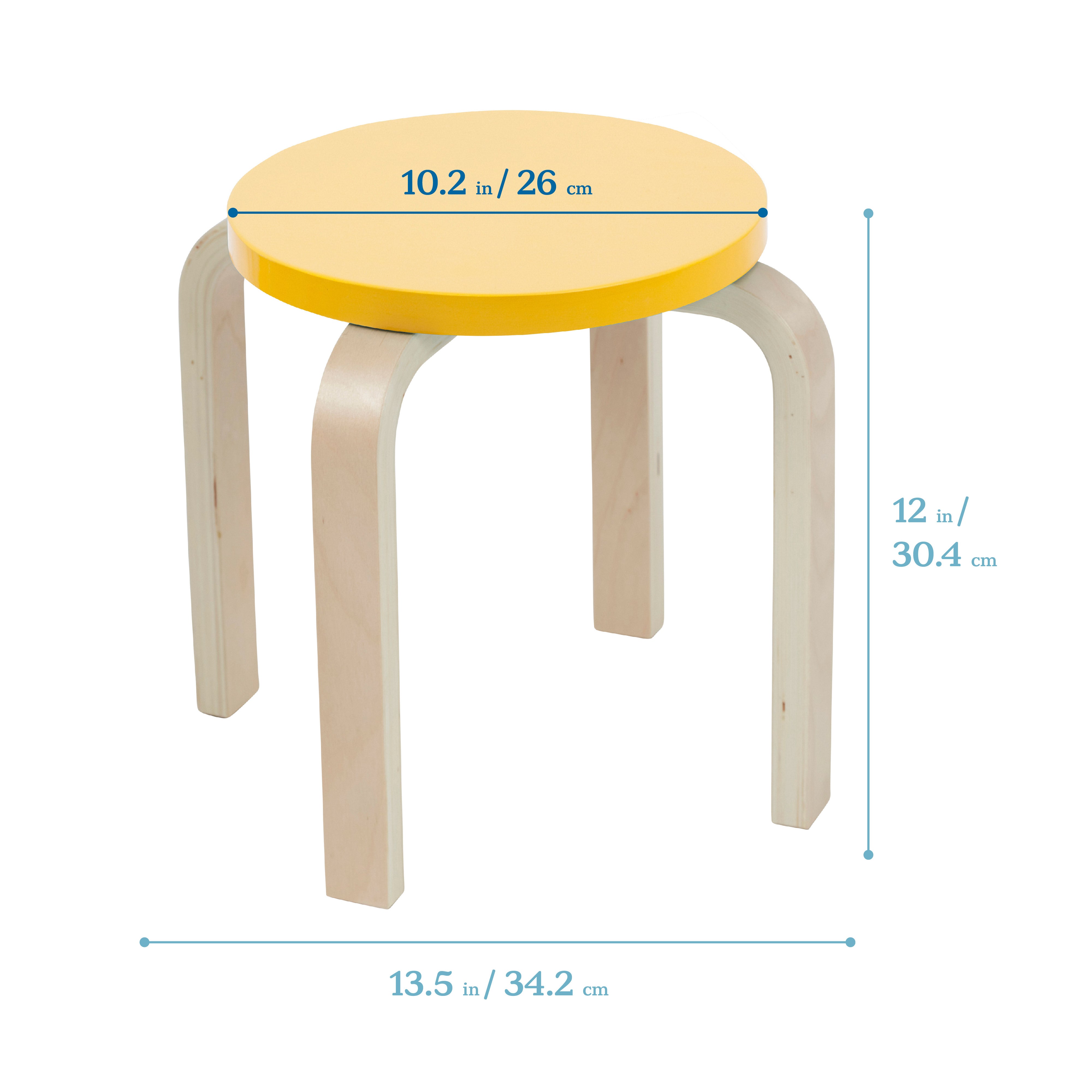 Bentwood Stackable Stools, 6-Piece