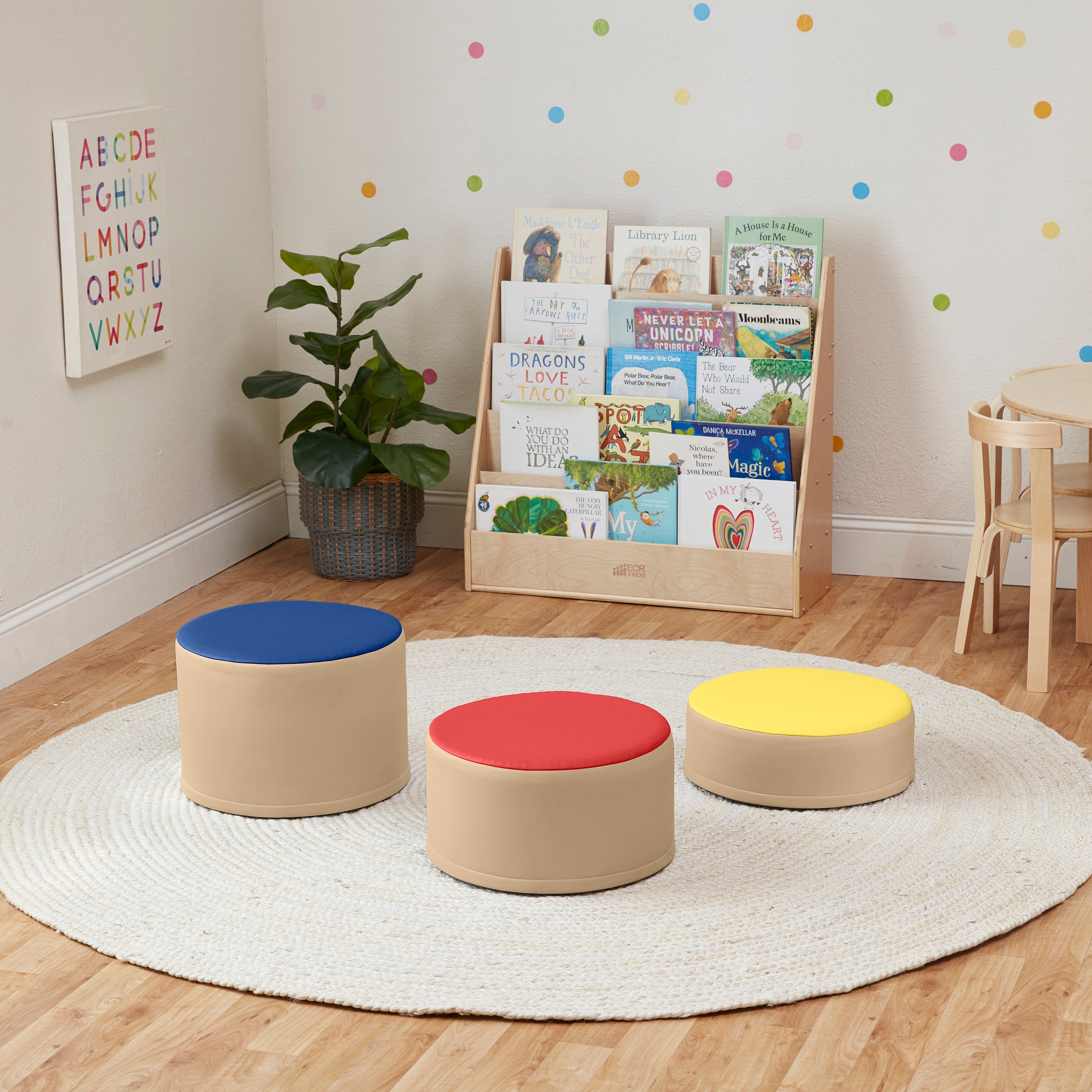 Colorful Stump Stool Set, 3-Piece