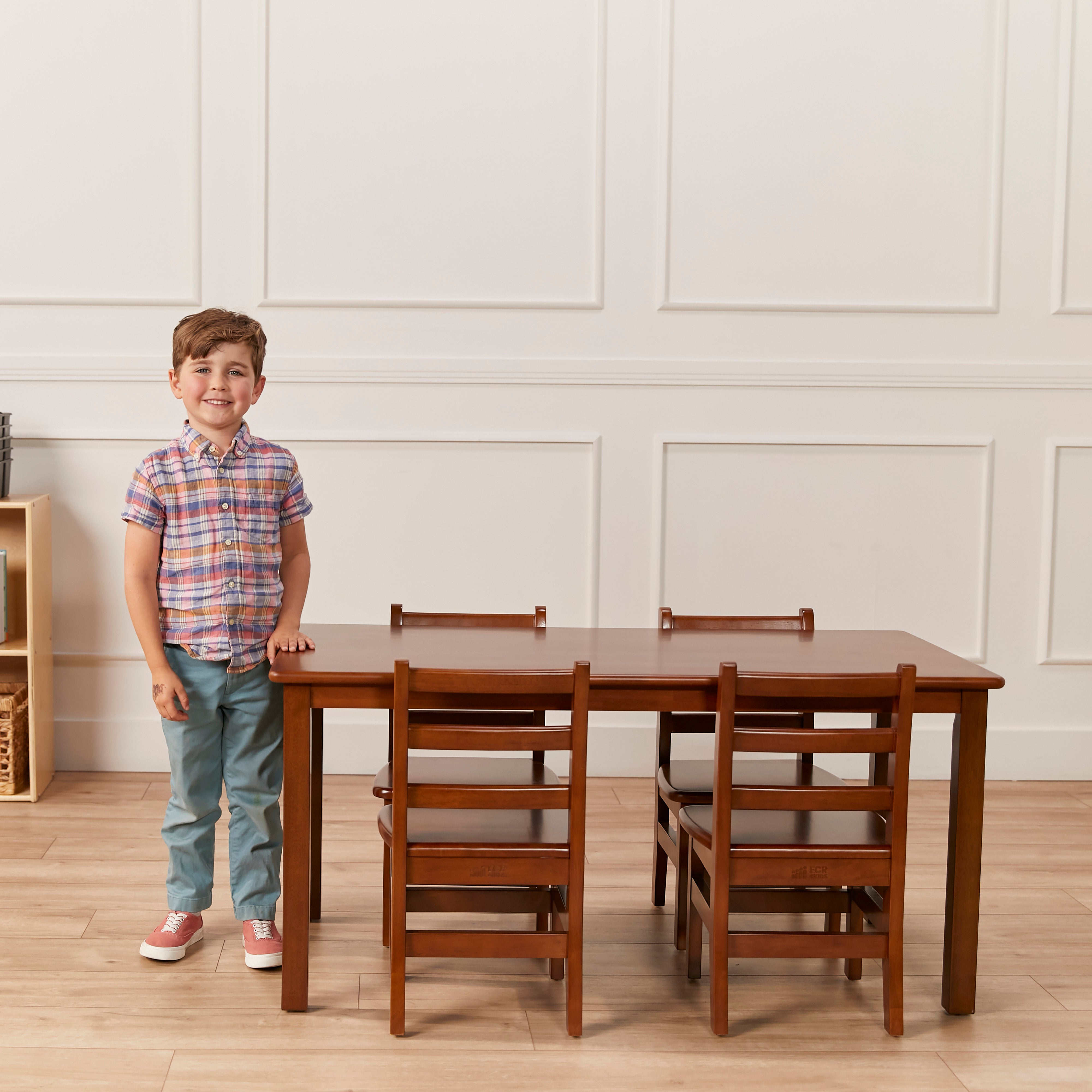 24in x 48in Rectangular Hardwood Table with 22in Legs