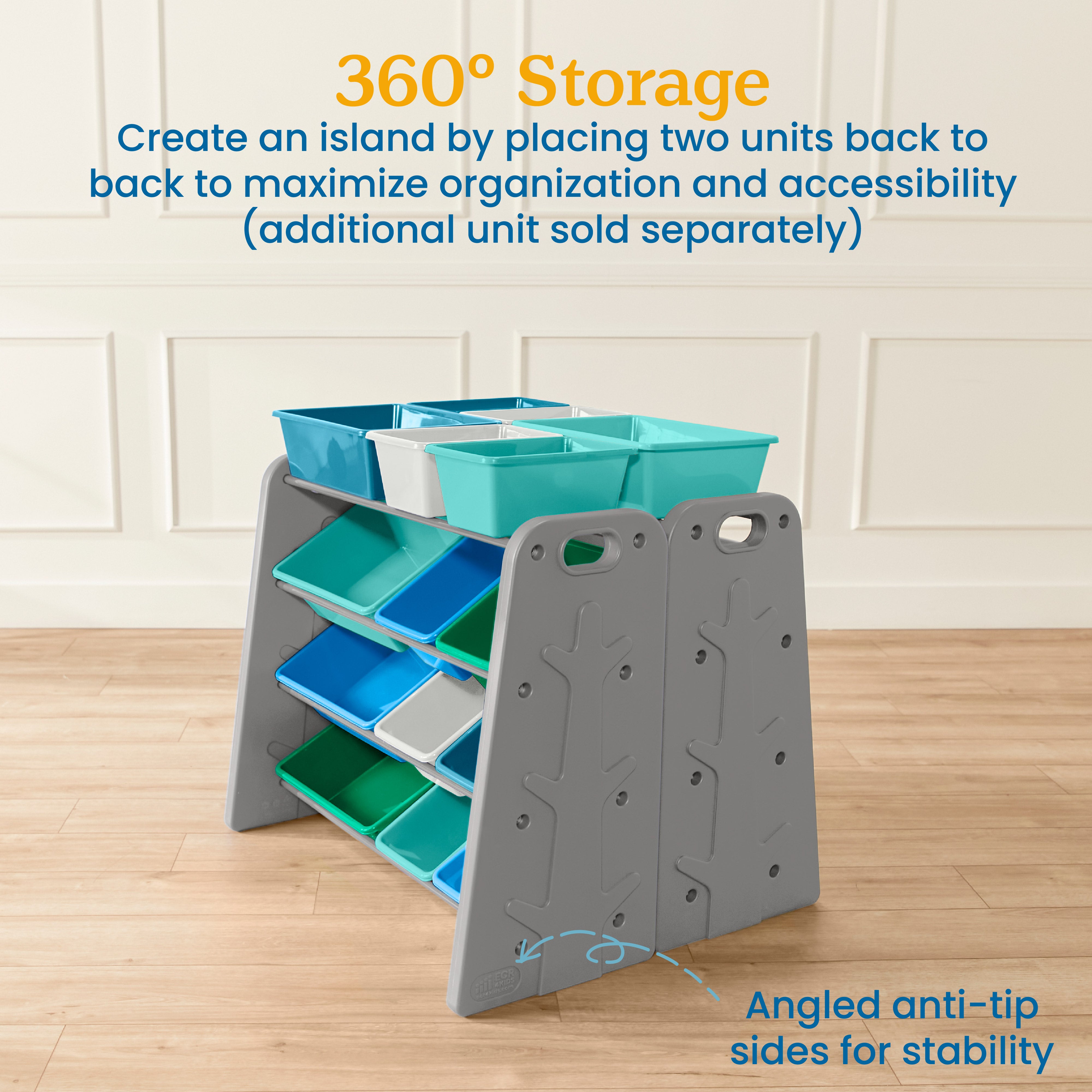 Tree Storage Organizer with 12 Bins