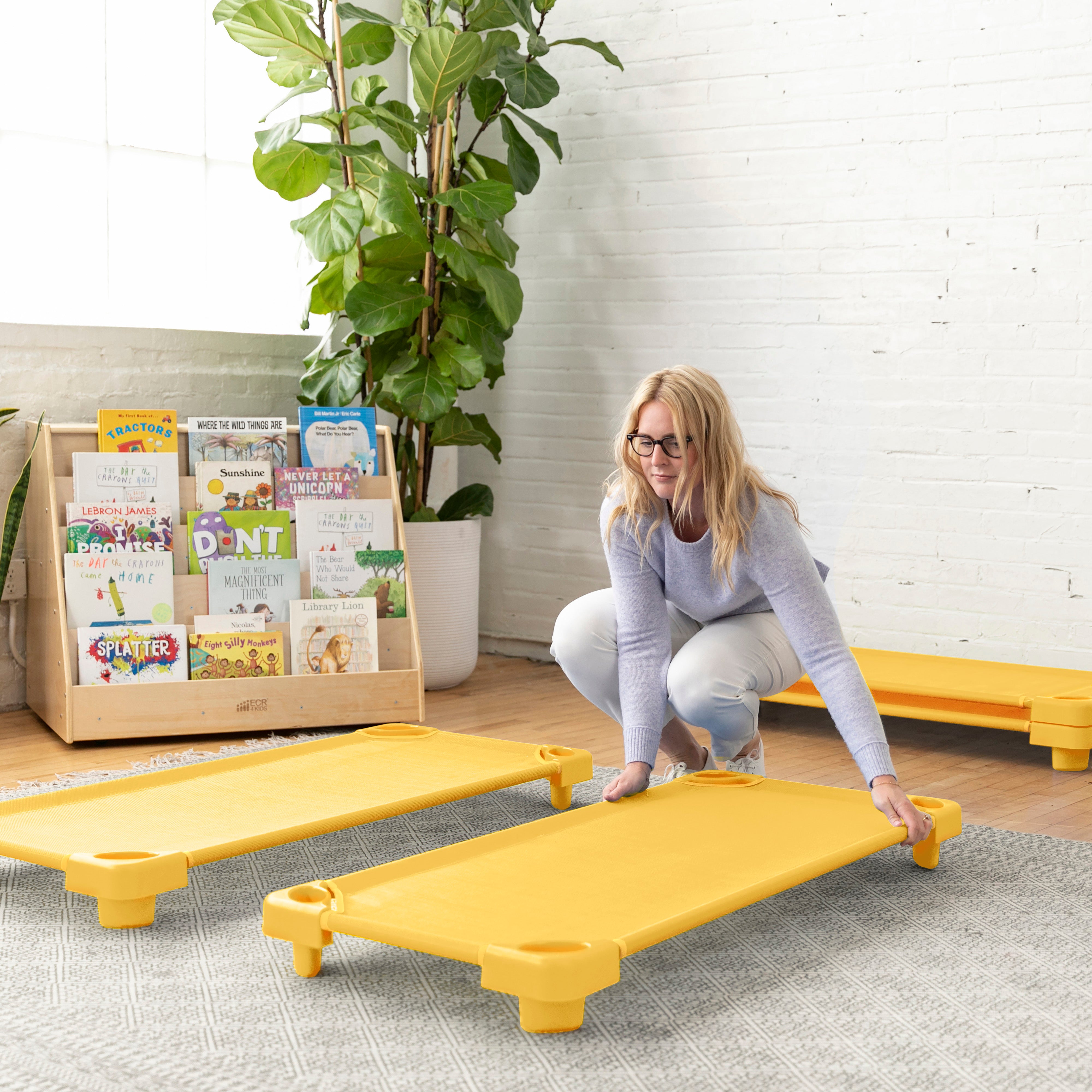 Stackable Kiddie Cots with Trolley, RTA, Standard, 6-Pack