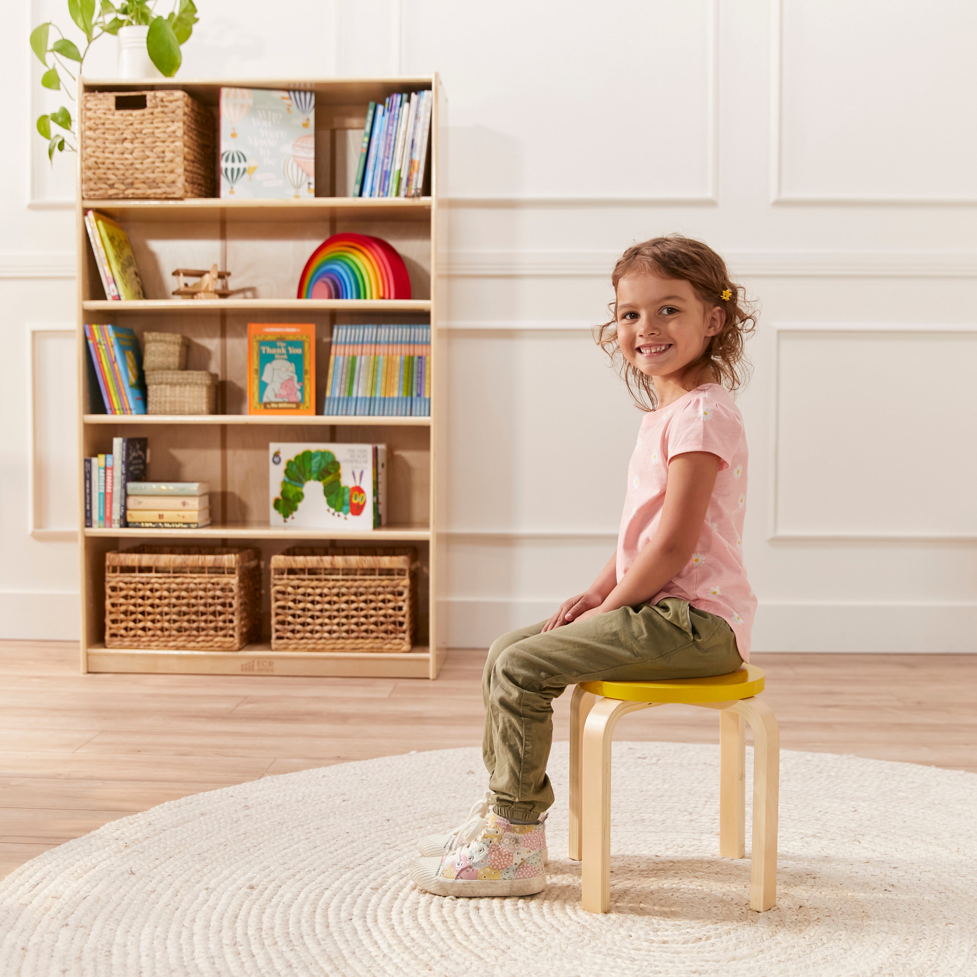 Bentwood Stackable Stools, 6-Piece