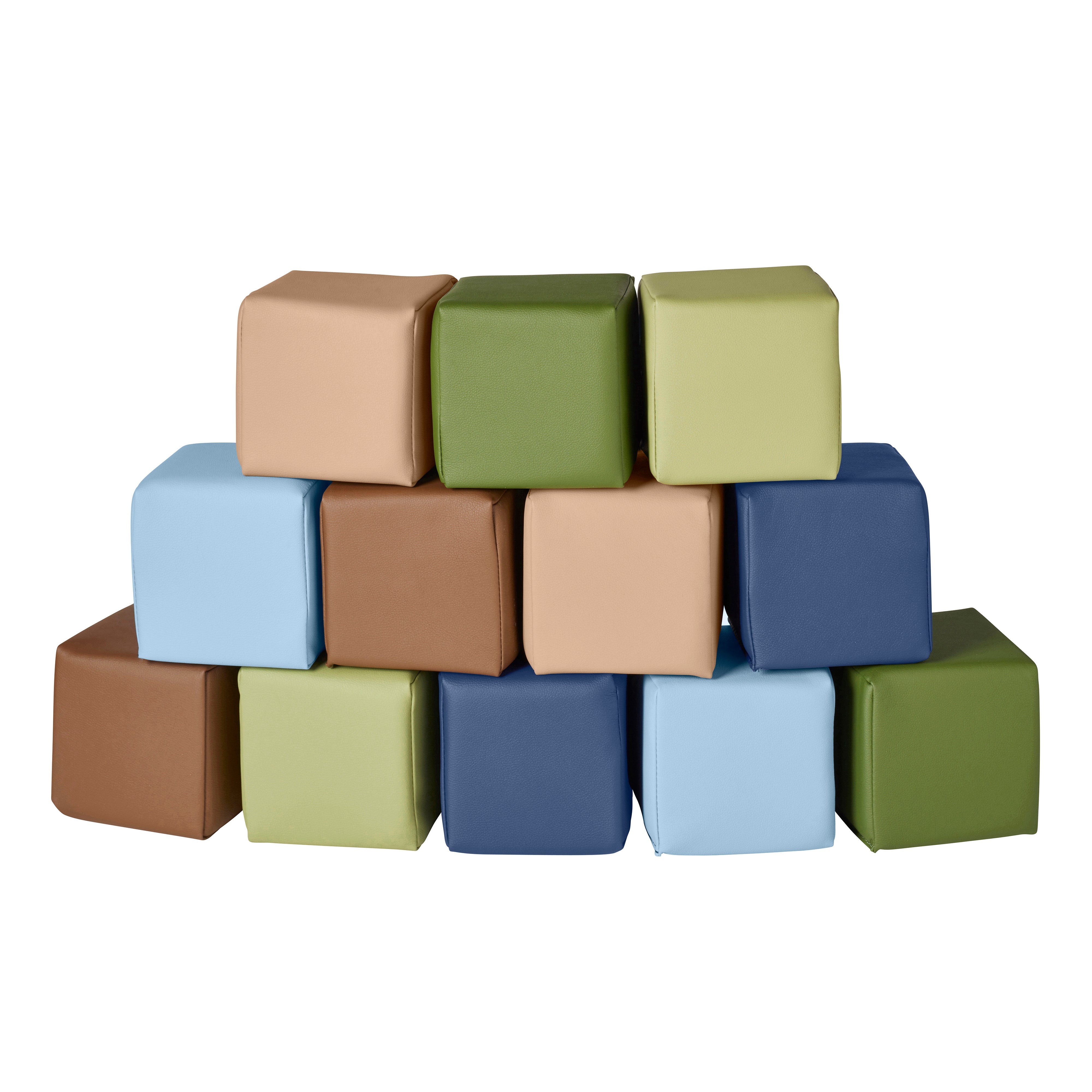 Patchwork Toddler Stacking Blocks, 12-Piece