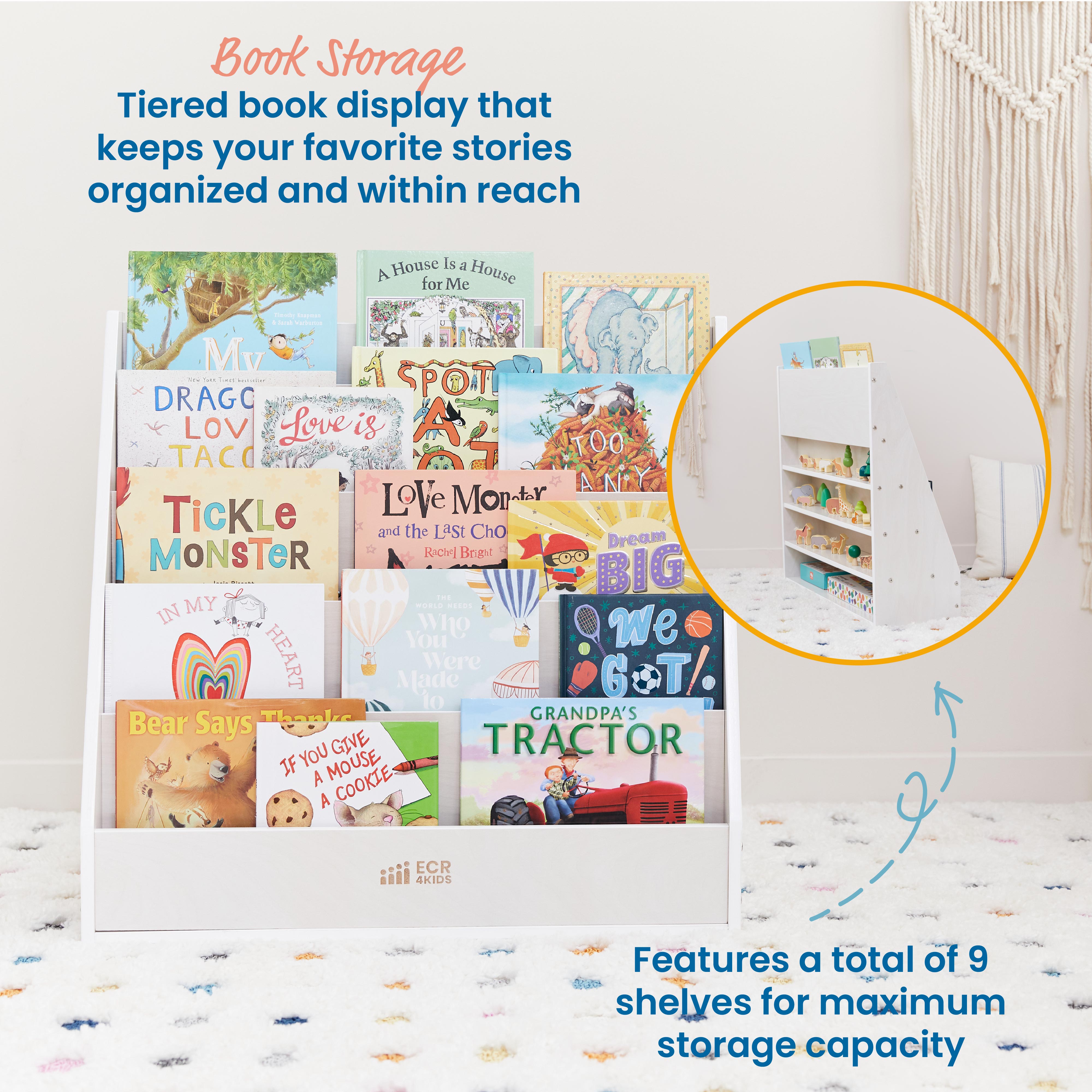 Streamline Single-Sided Book Display with Storage