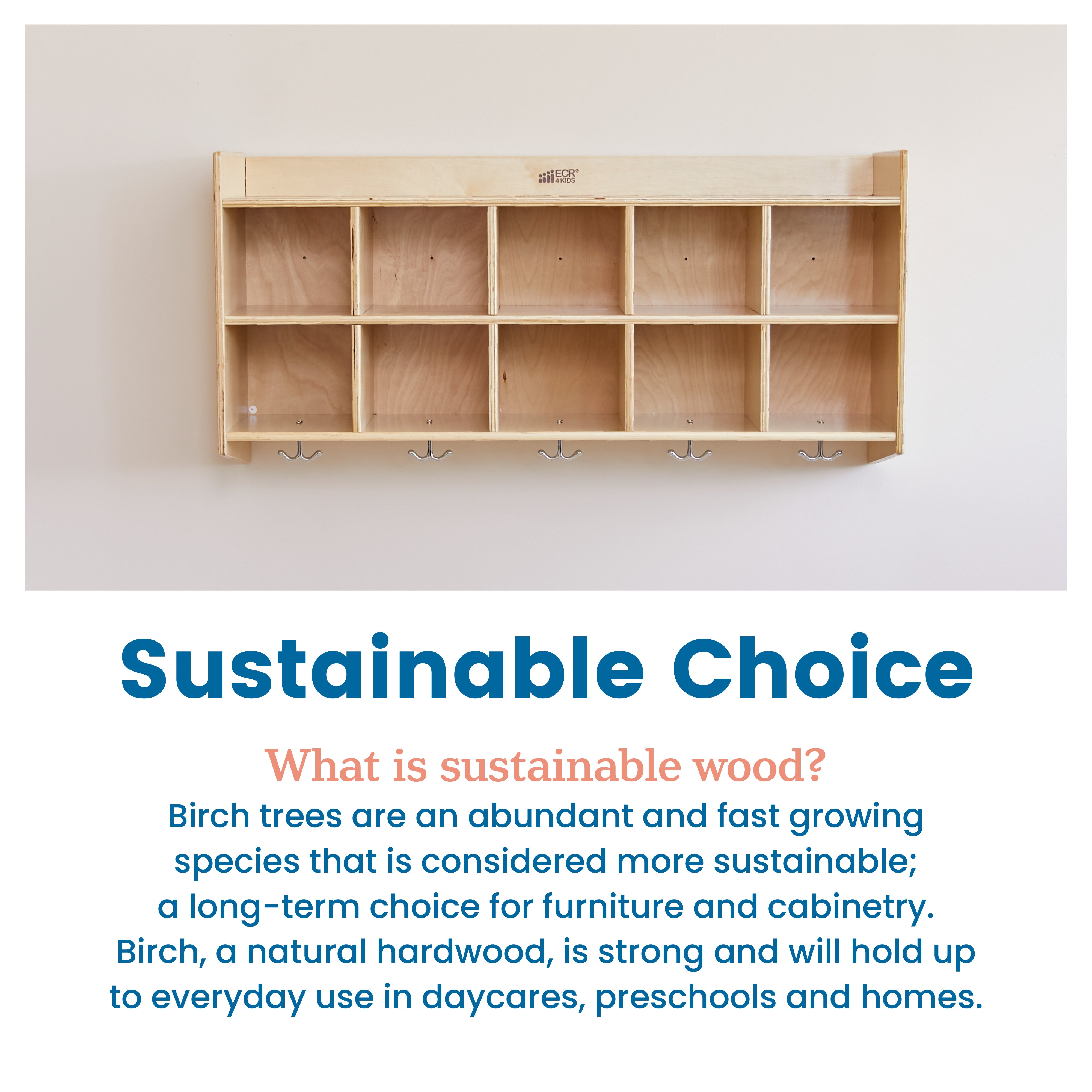 10-Section Hanging Coat Locker with Shelf