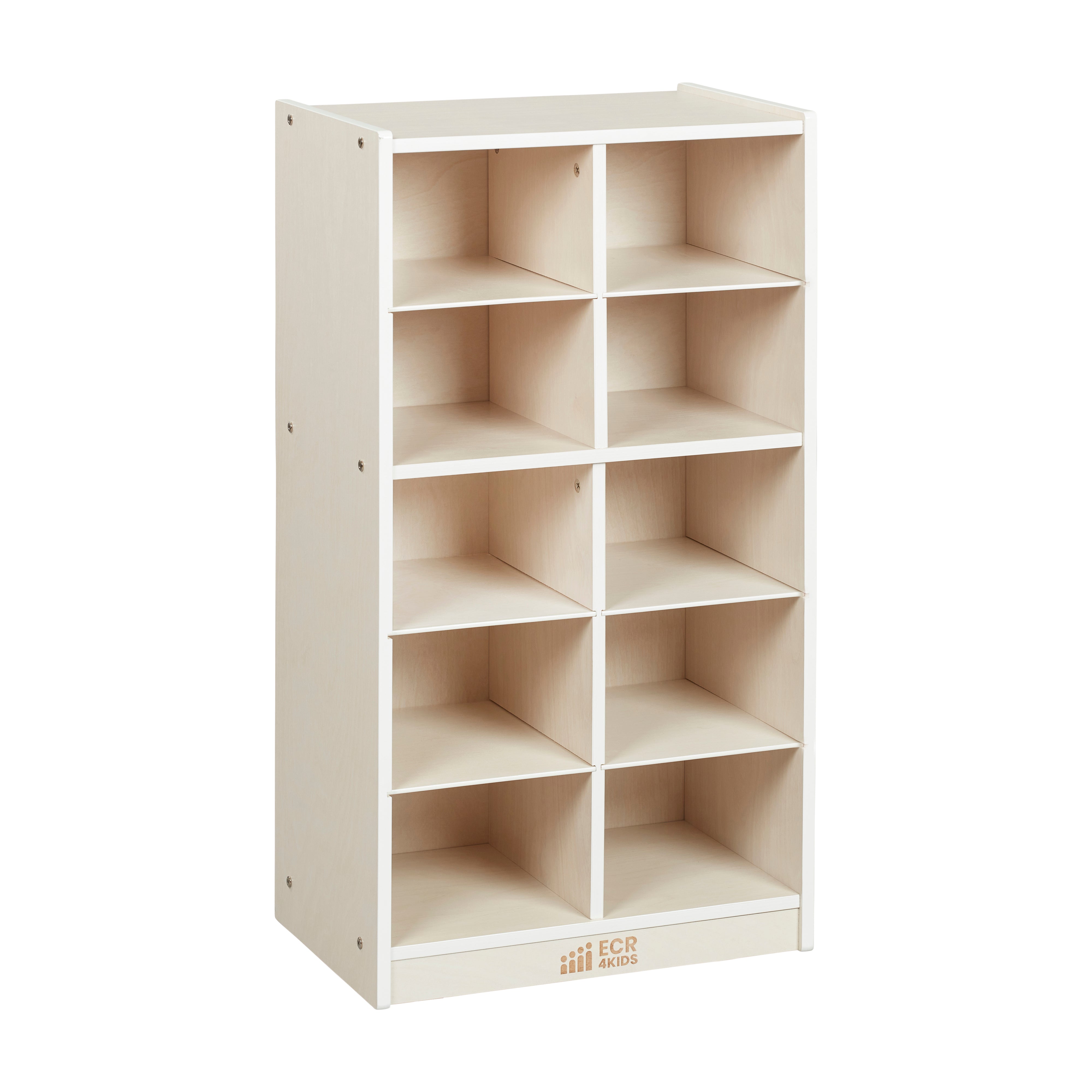 10 Cubby Mobile Tray Storage Cabinet, 5x2