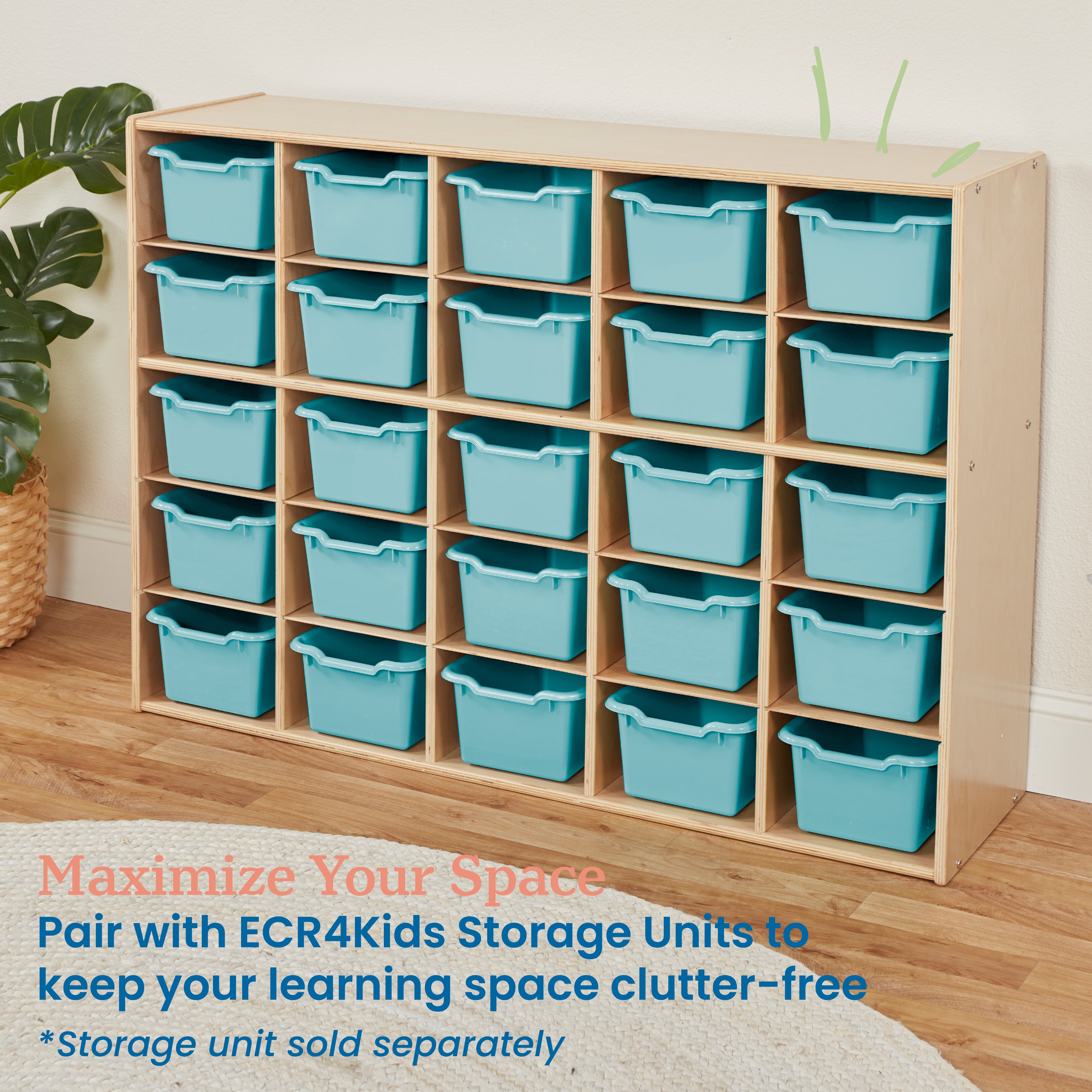 Scoop Front Storage Bins, 25-Piece