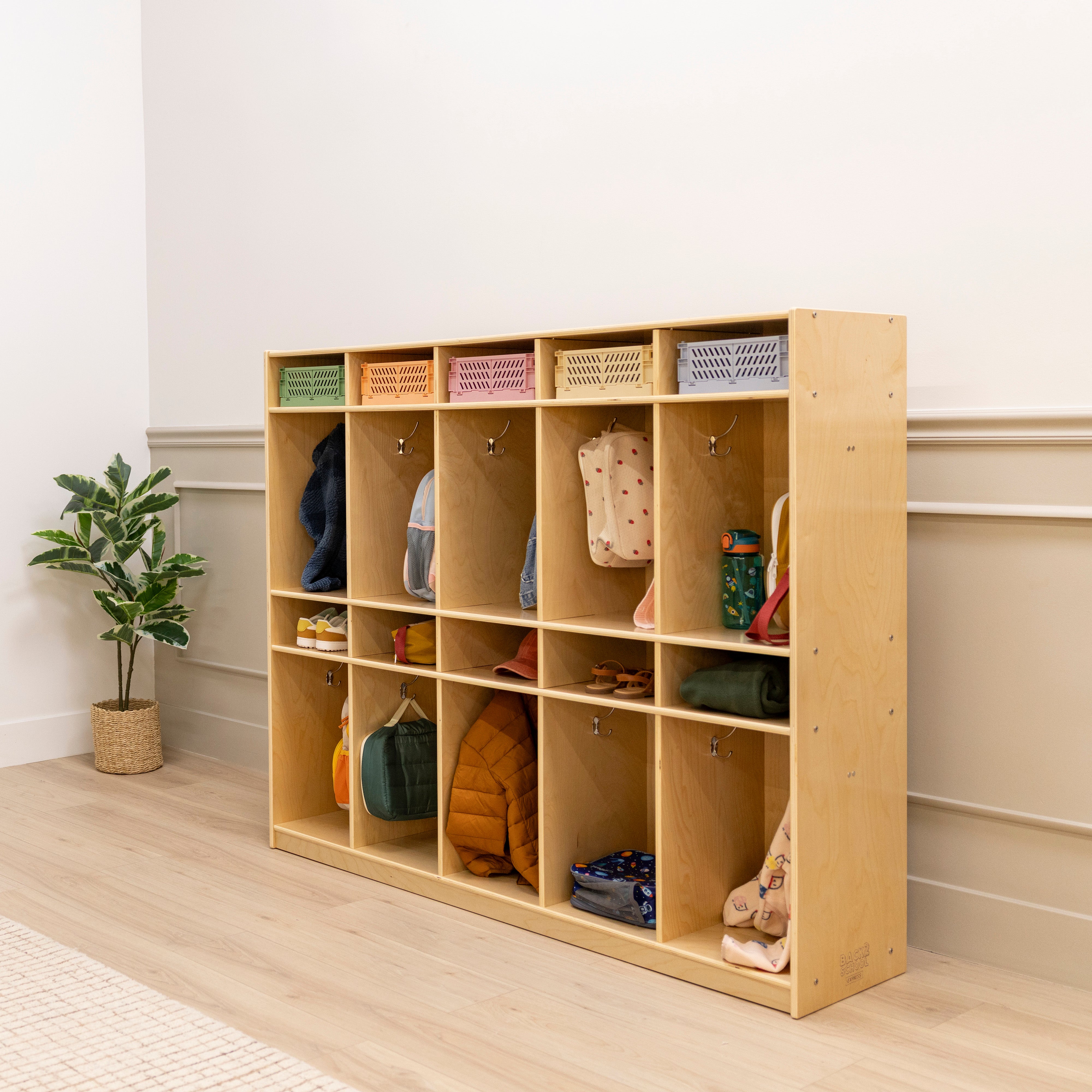 10-Section Cubby Storage Coat Locker