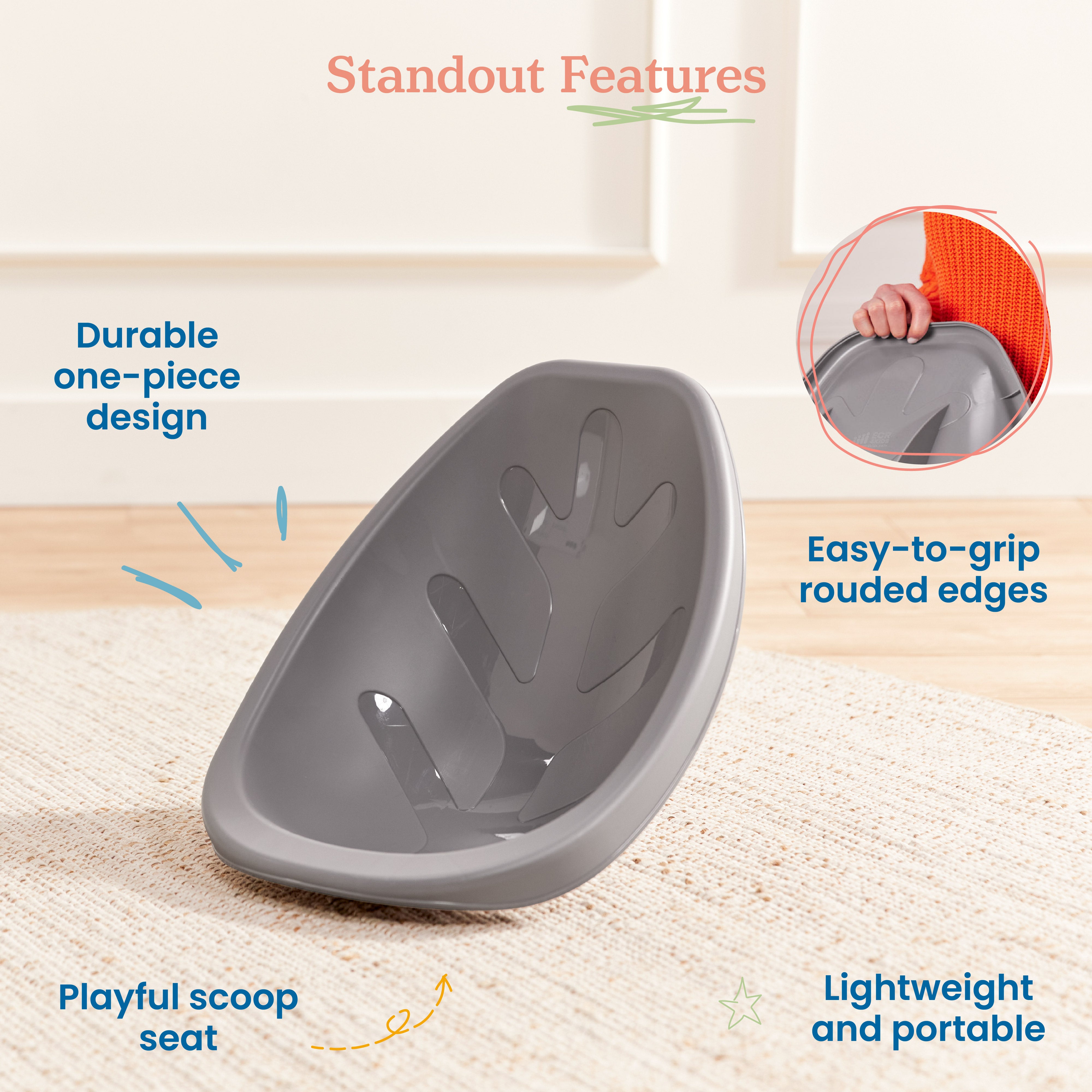 Leaf Scoop Floor Seat, 6-Piece
