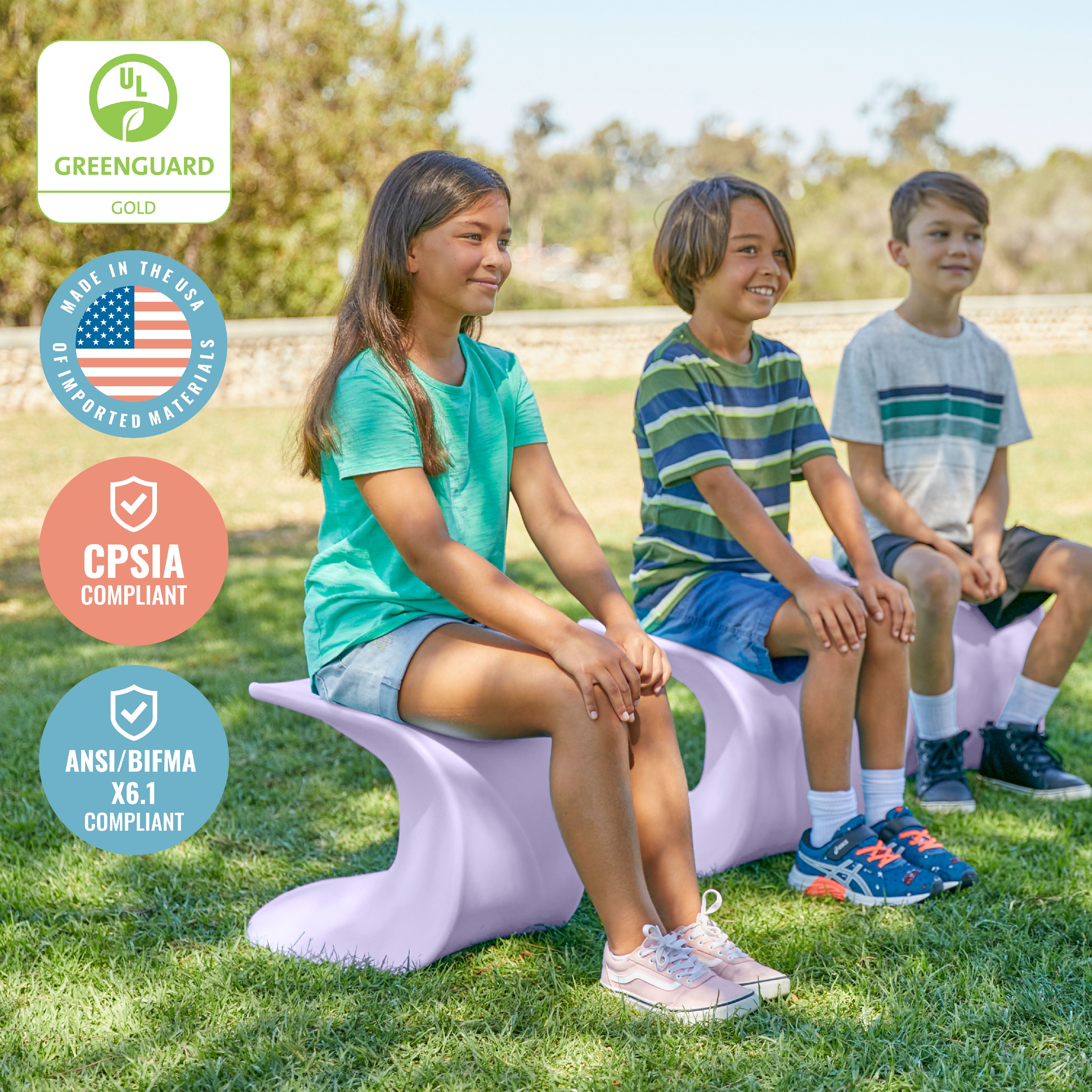 Wave Seat, 14in - 15.1in Seat Height, 2-Pack