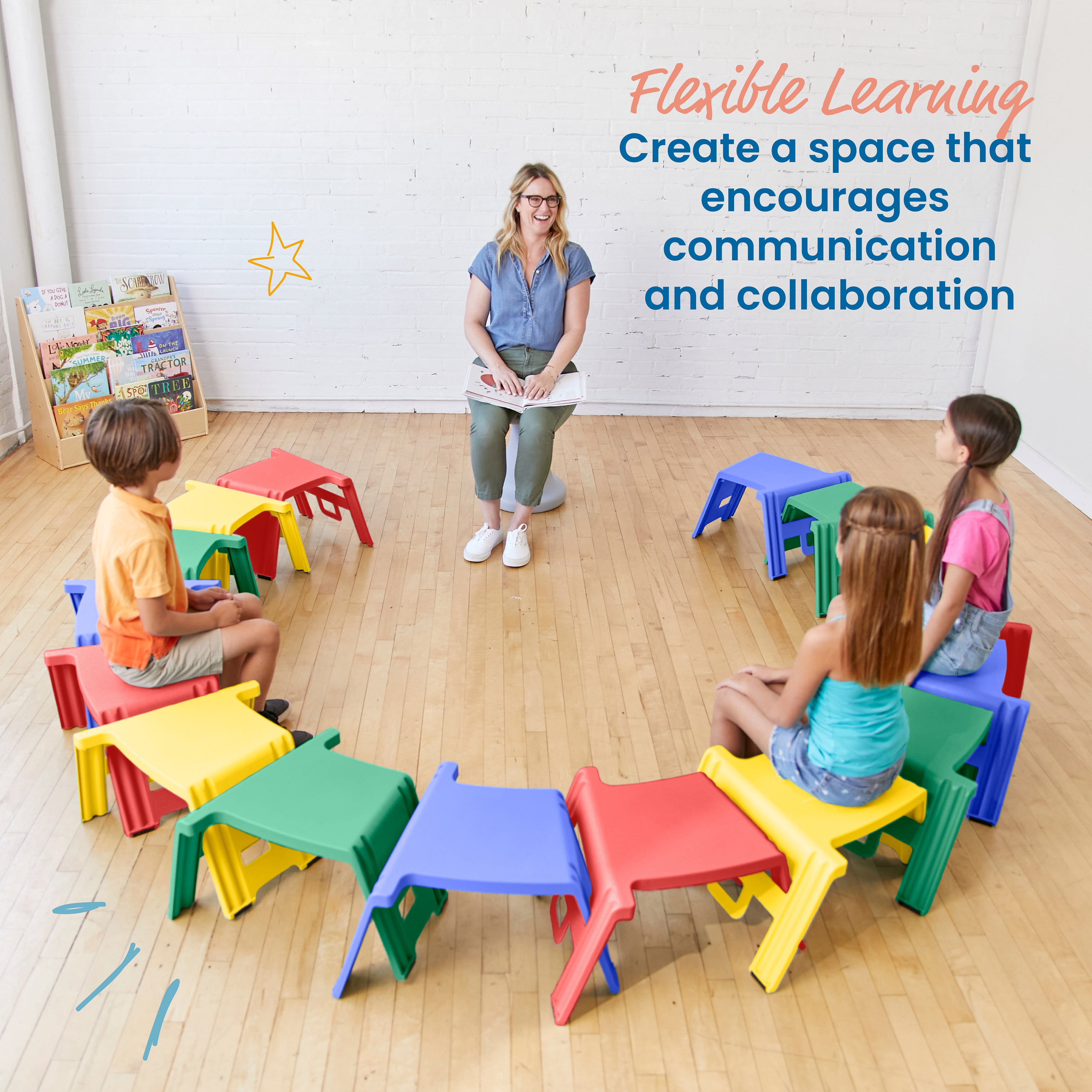 Linking Stool Set, 4-Piece