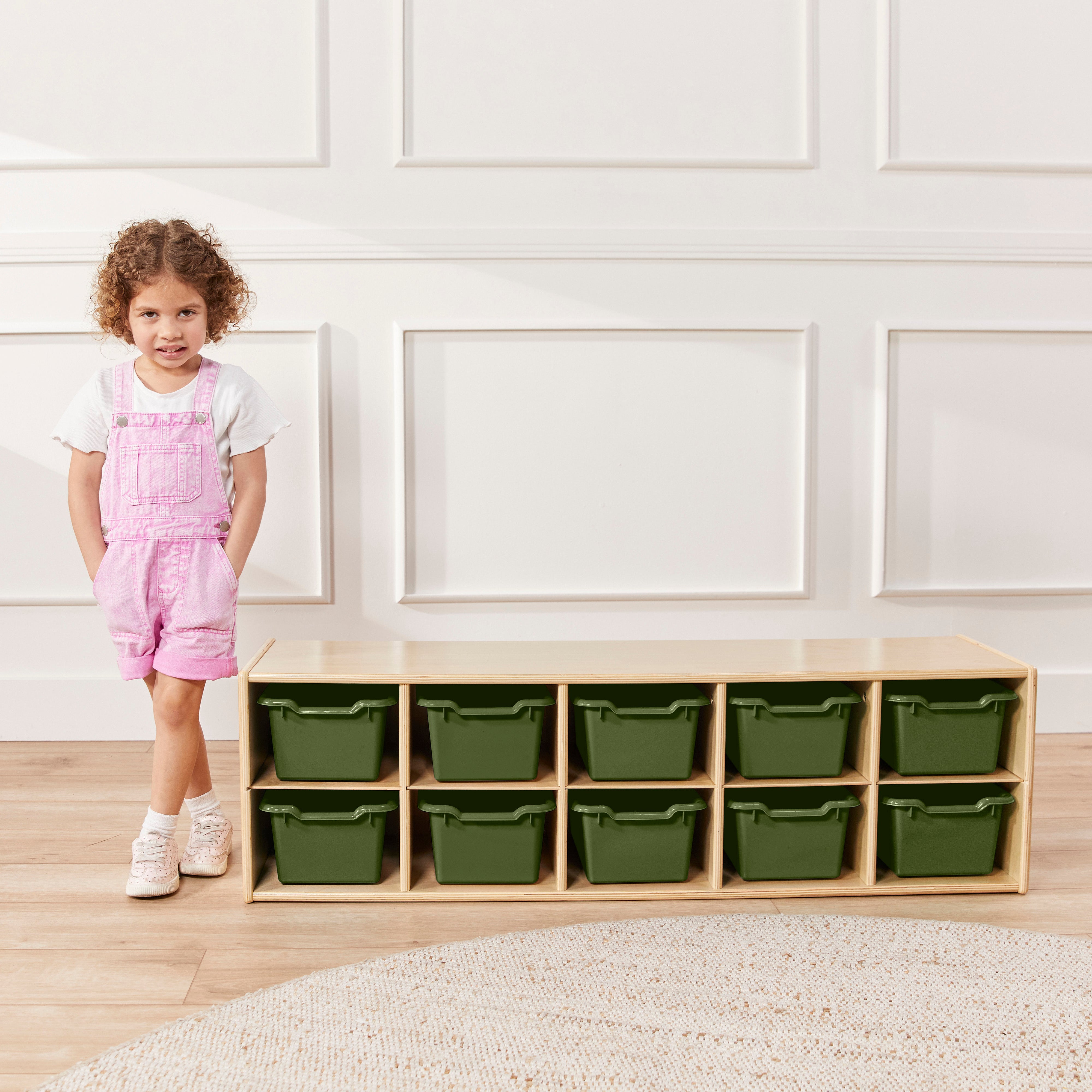 Scoop Front Storage Bins, 10-Piece