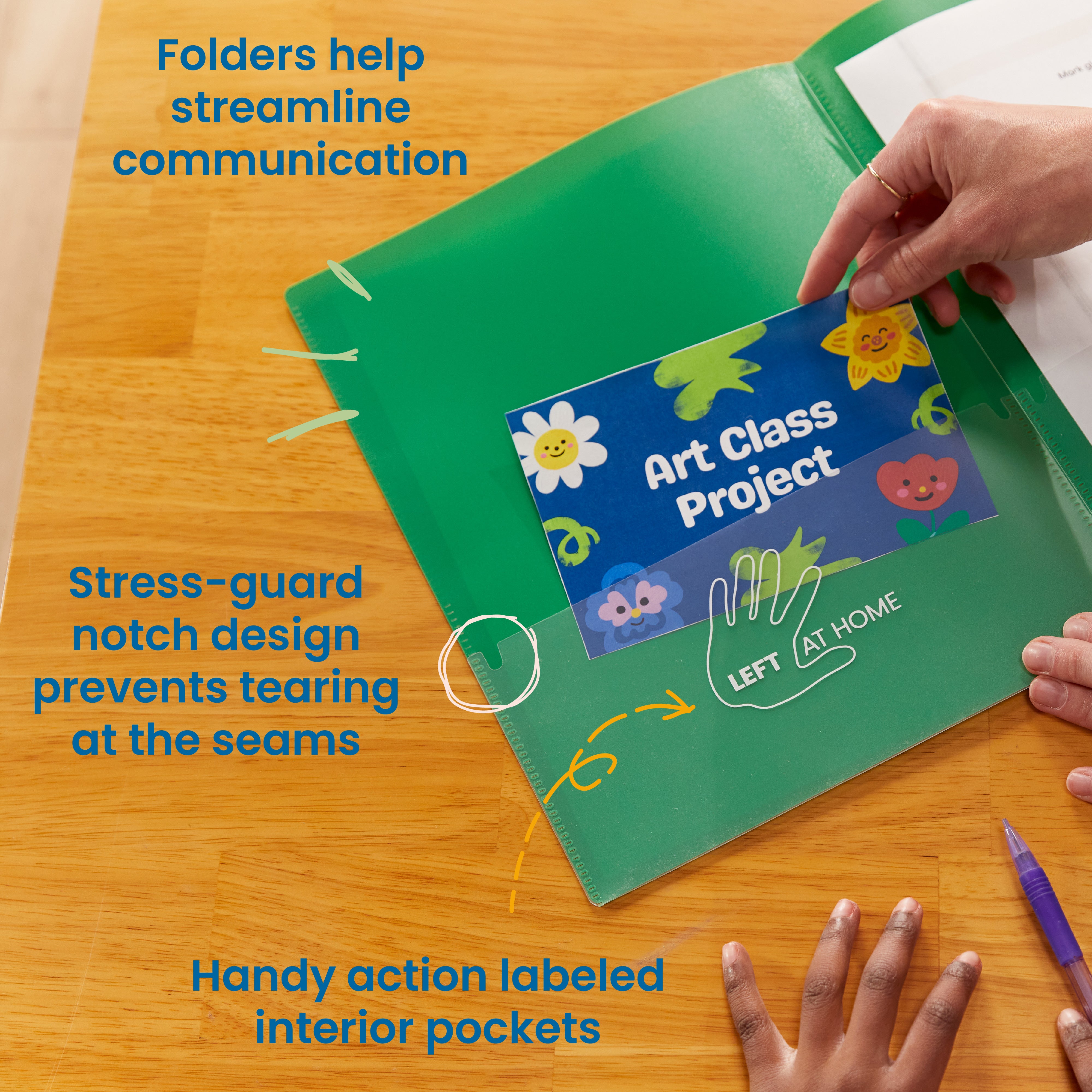 2-Pocket Parent-Teacher Classroom Communication Folder, 36-Piece