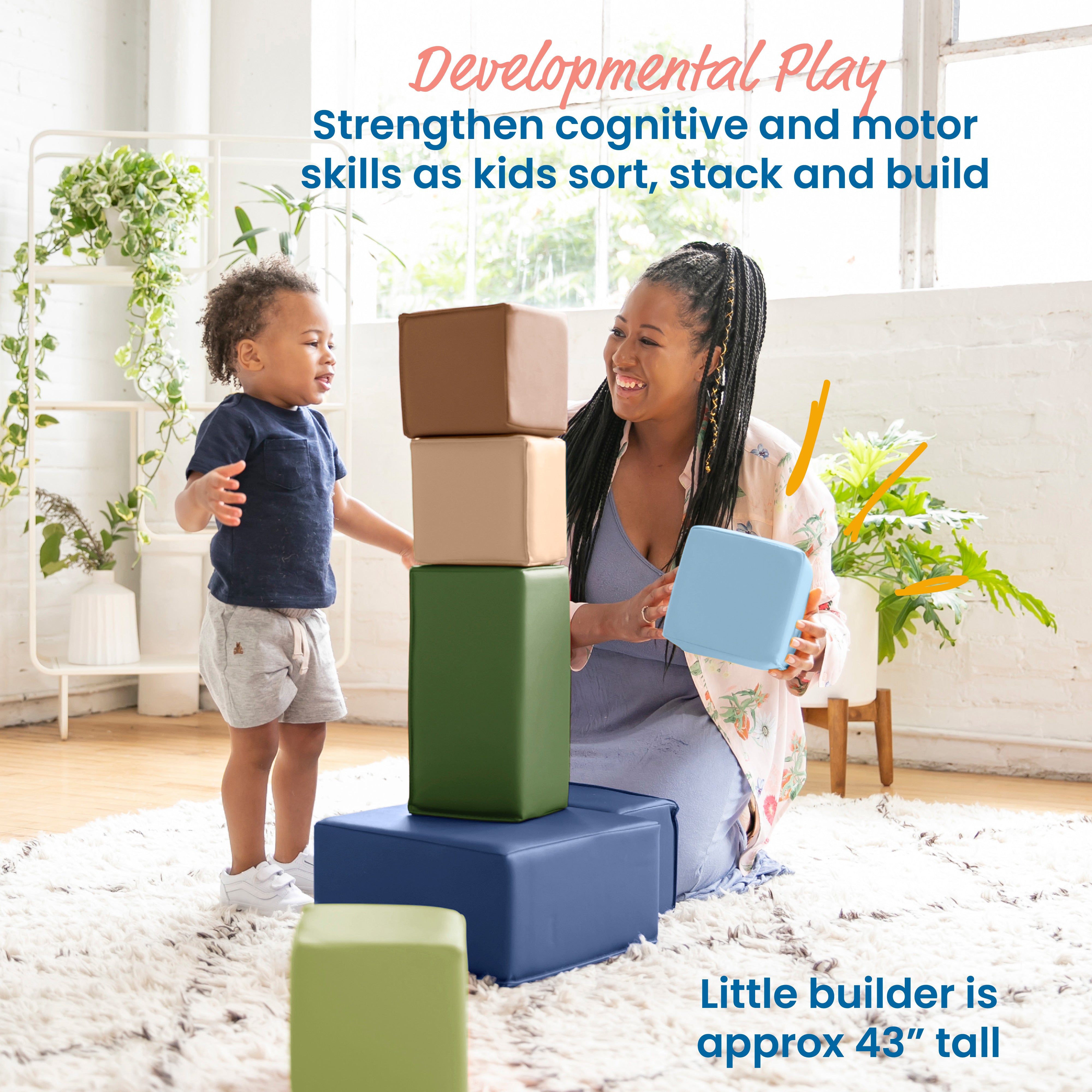 SoftZone Big Foam Building Blocks, 7-Piece