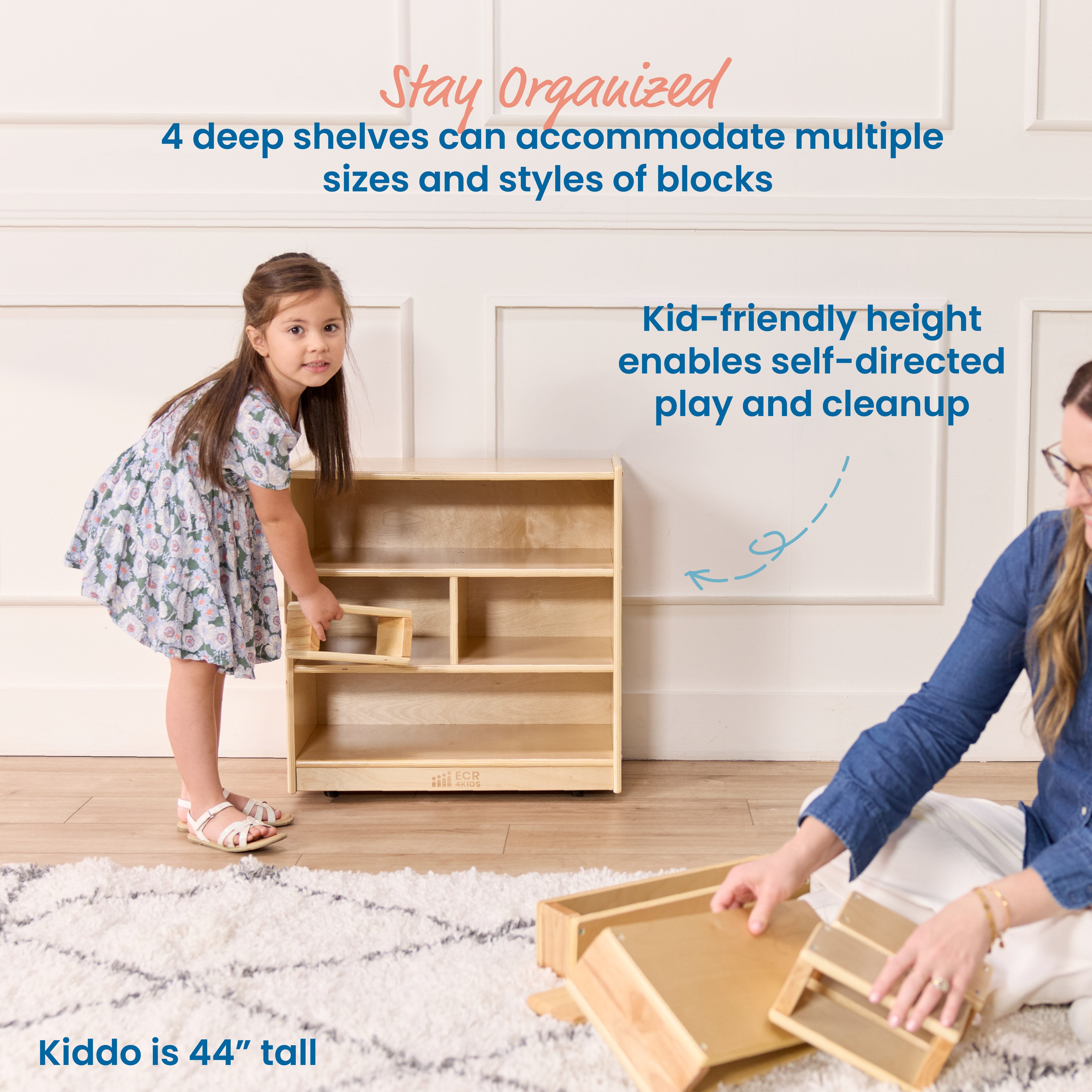 Mobile Block Storage Cart, Small