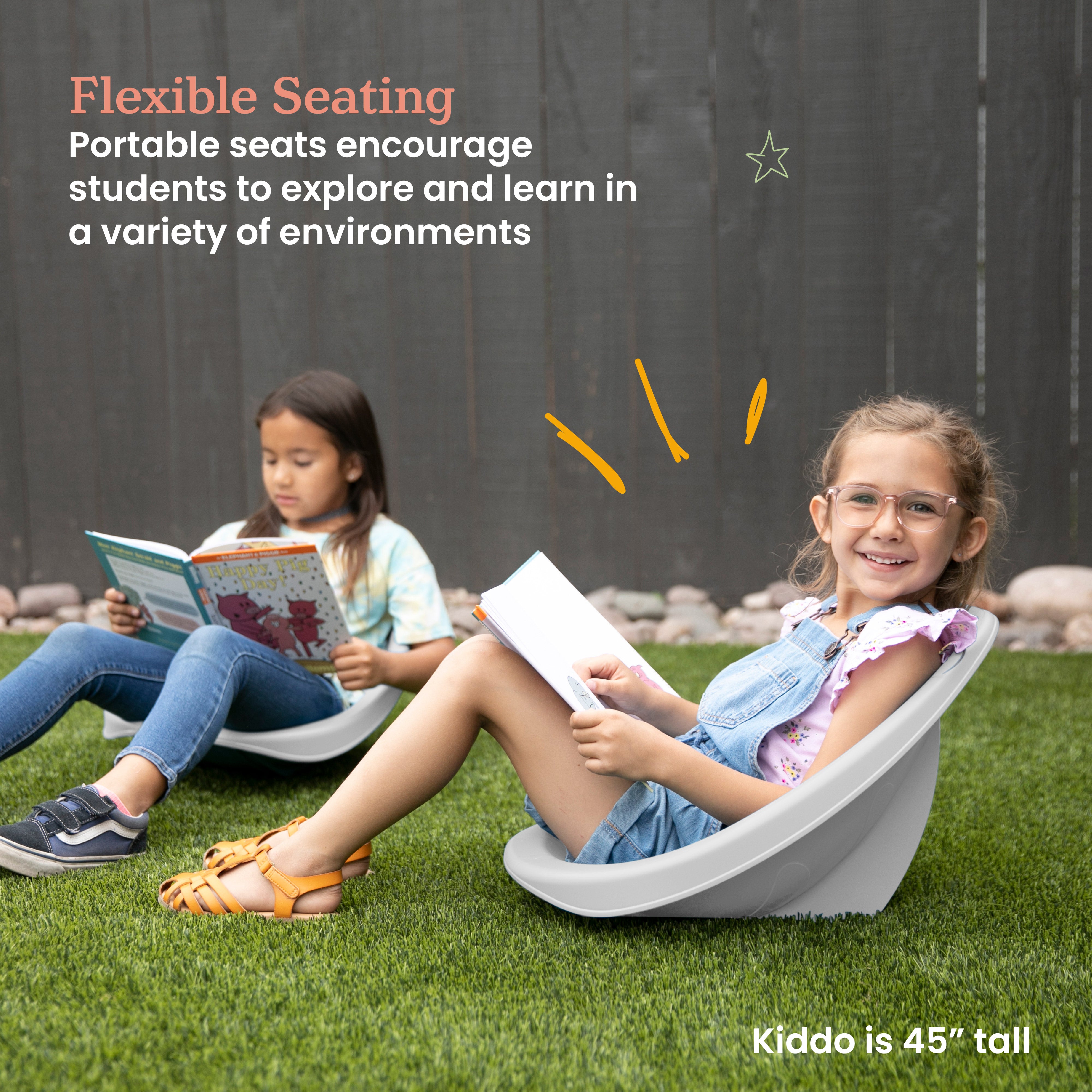 Leaf Floor Seats with Mobile Leaf Seat Cart, 12-Piece