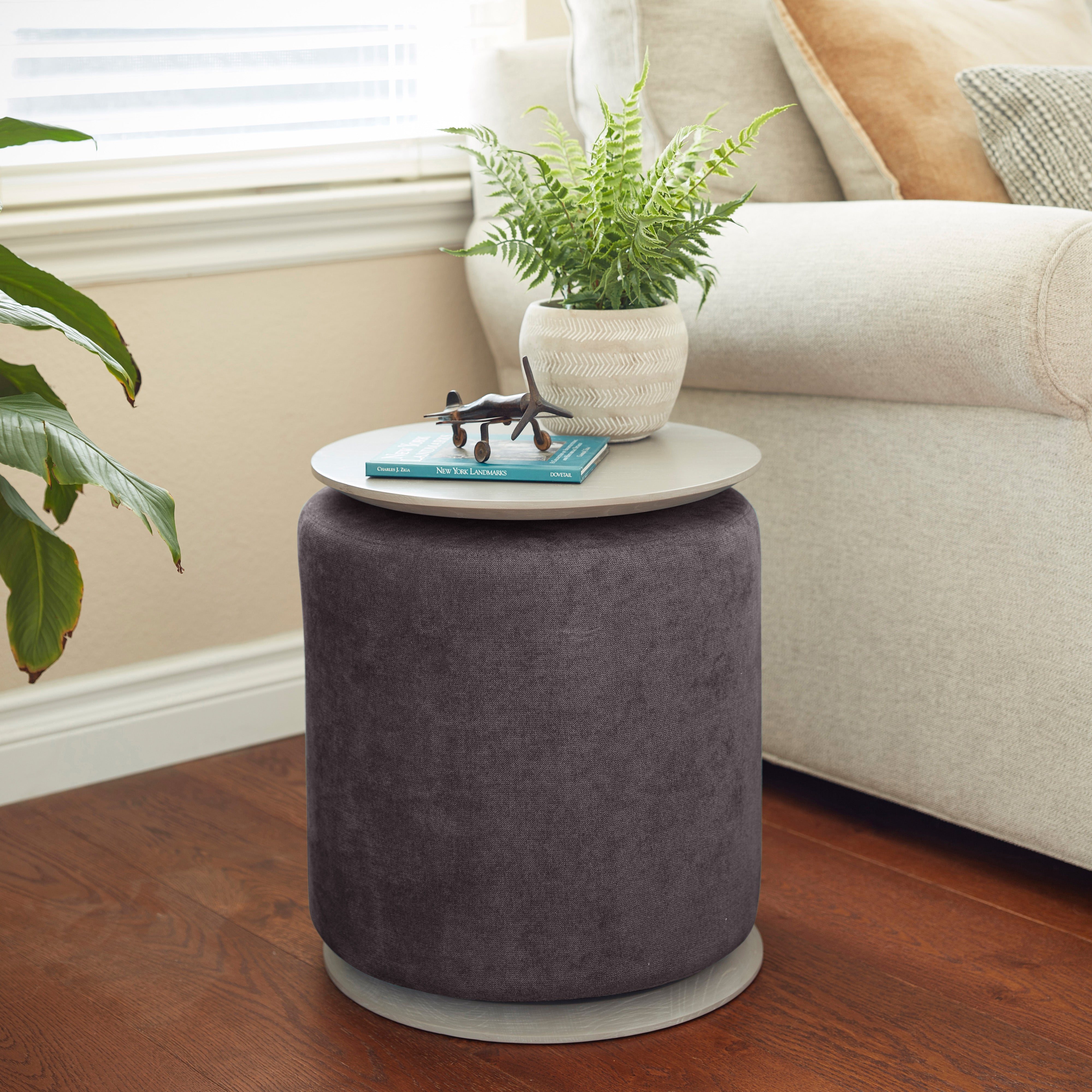 Ashwood Table with Fabric Ottoman, 2-Piece