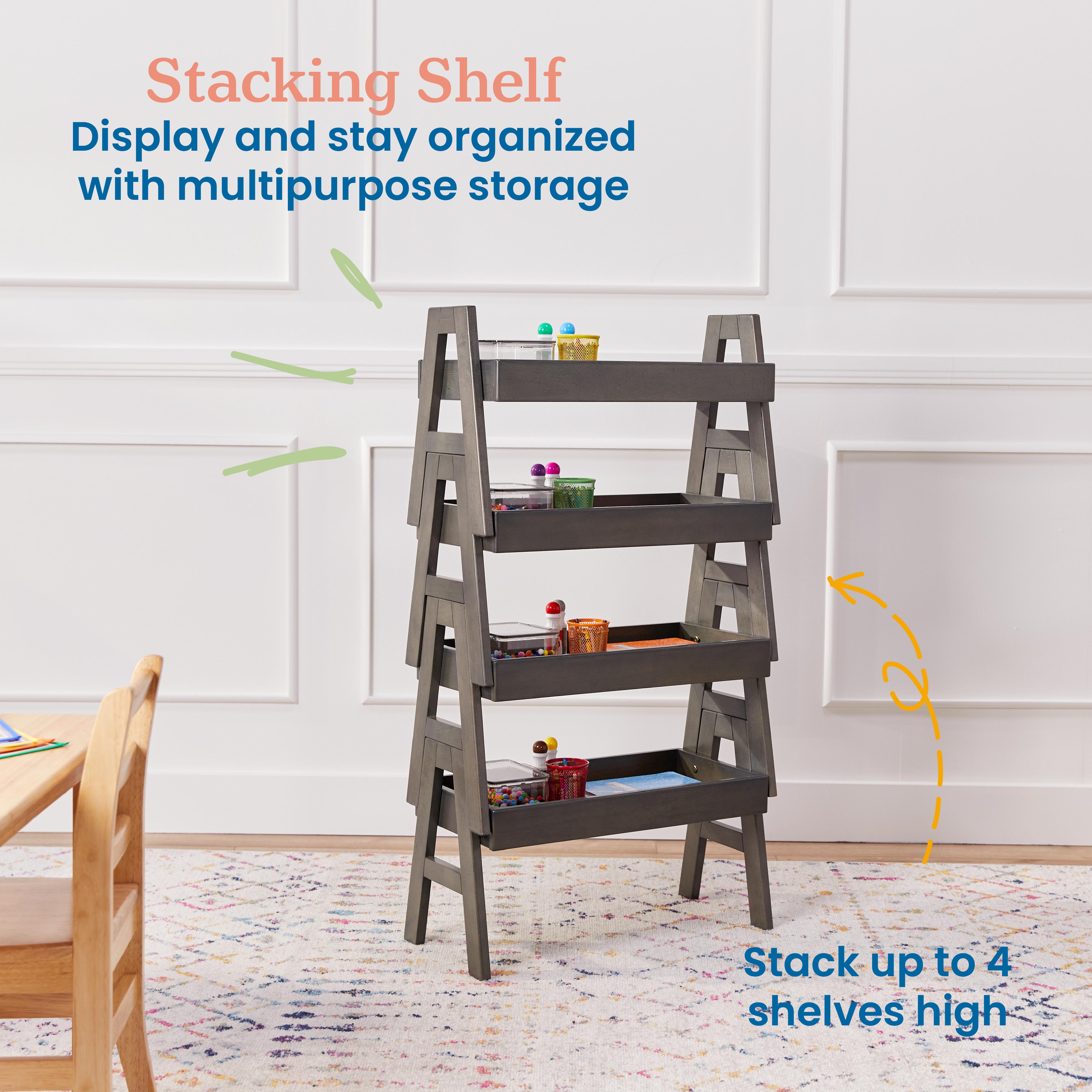Adjustable Stacking Shelf Organizer with Full Edge