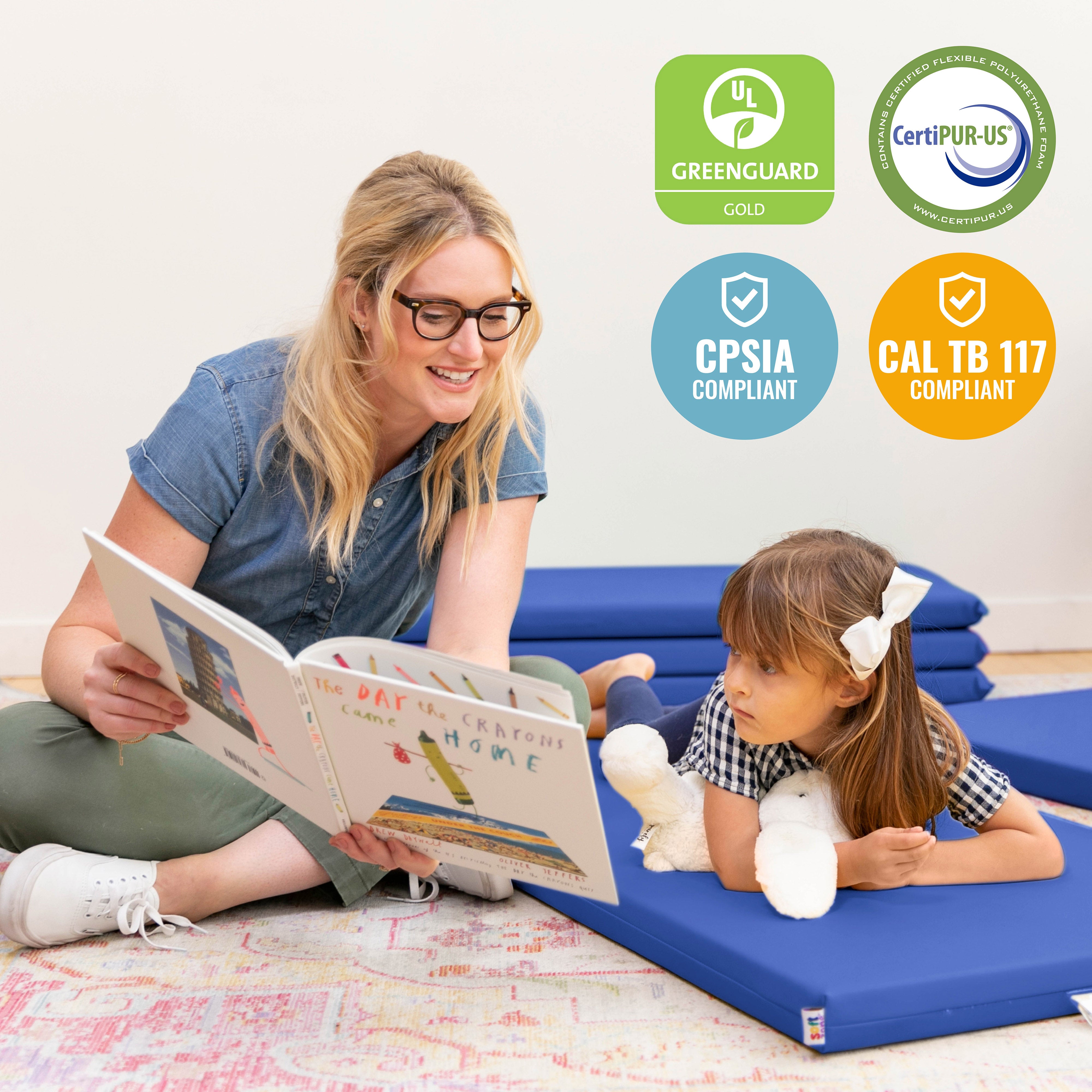 Rainbow Rest Mat with Name Tag, 5-Piece