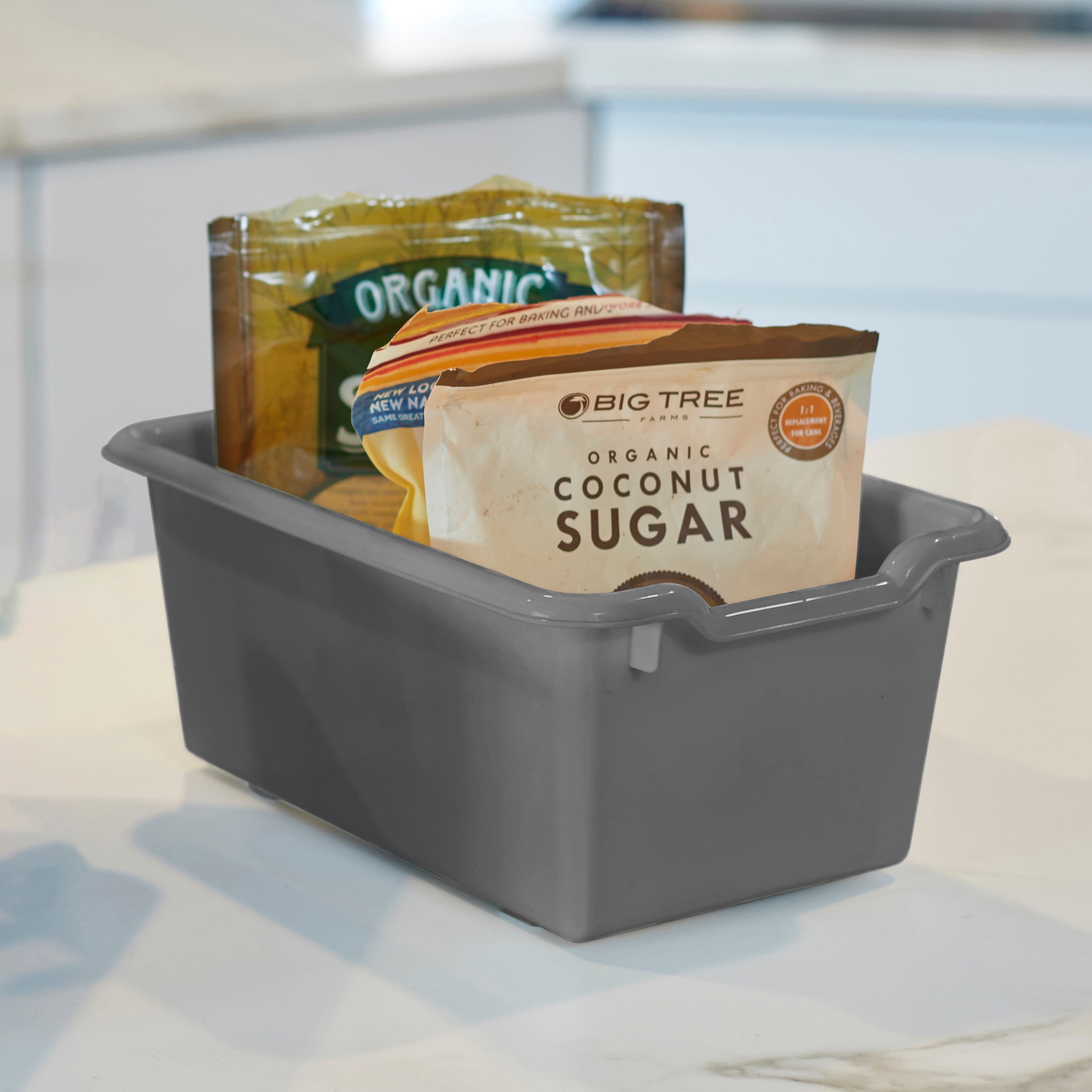 Scoop Front Plastic Storage Bins, 20-Piece