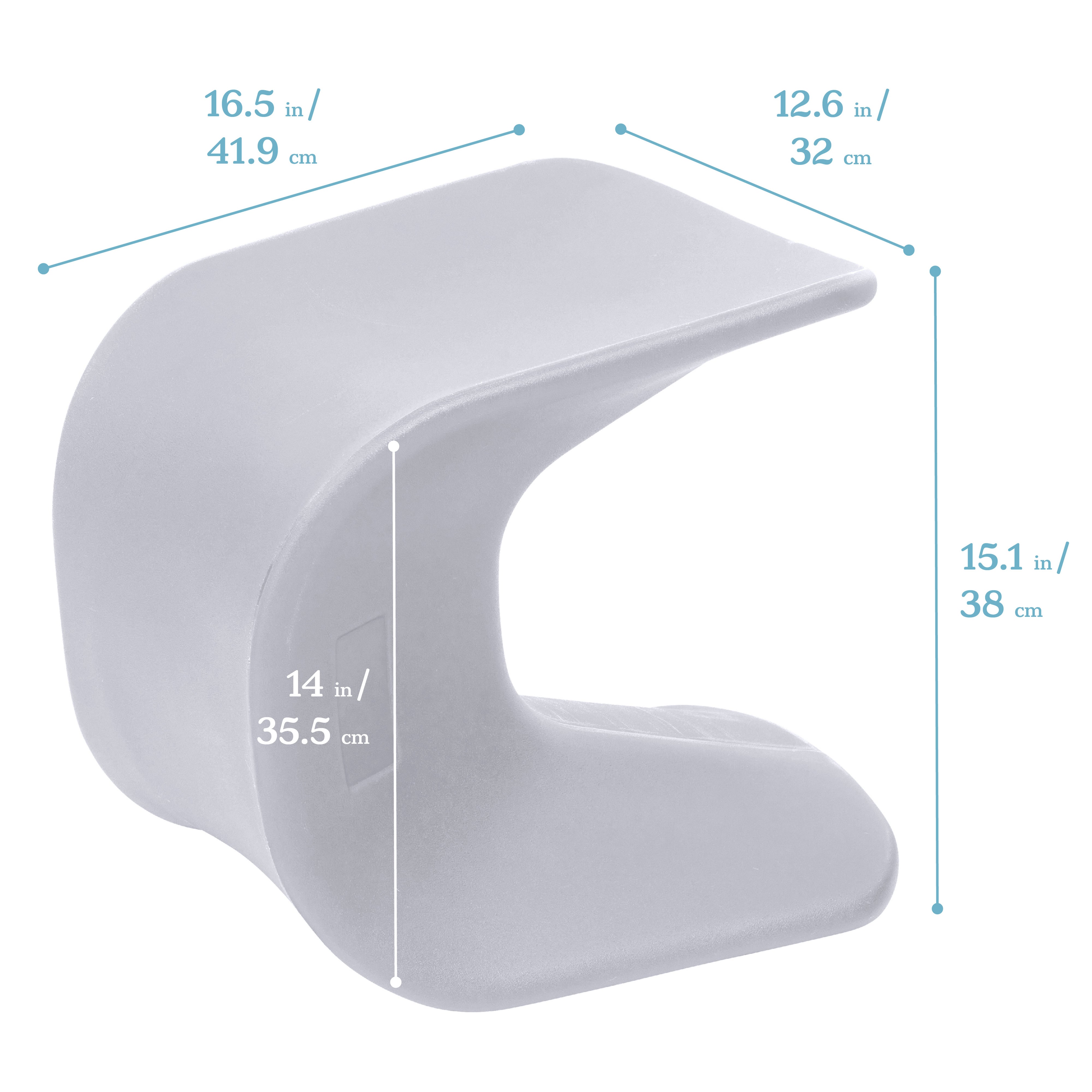 Wave Seat, 14in - 15.1in Seat Height, 2-Pack