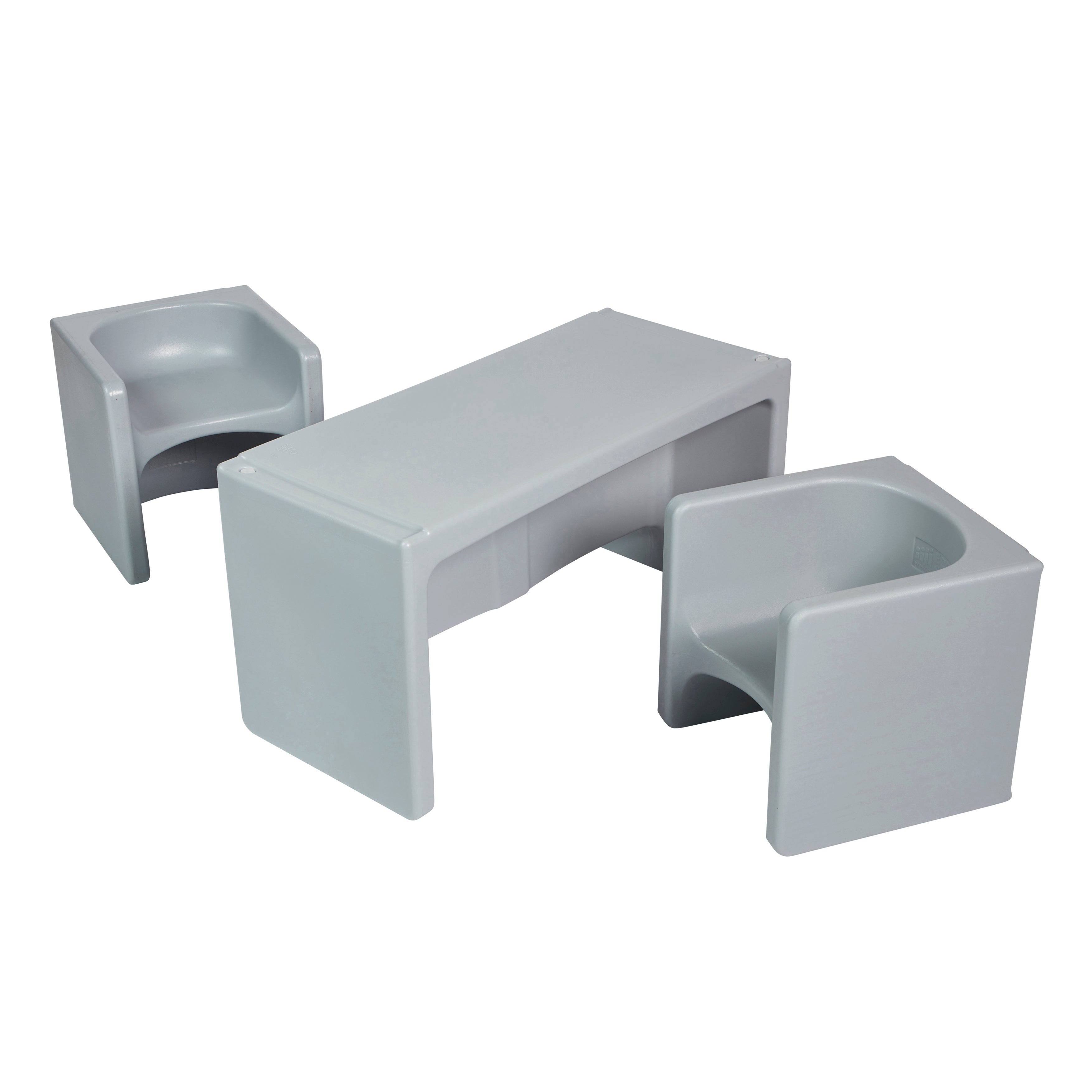 Tri-Me Table and Cube Chair Set, 3-Piece