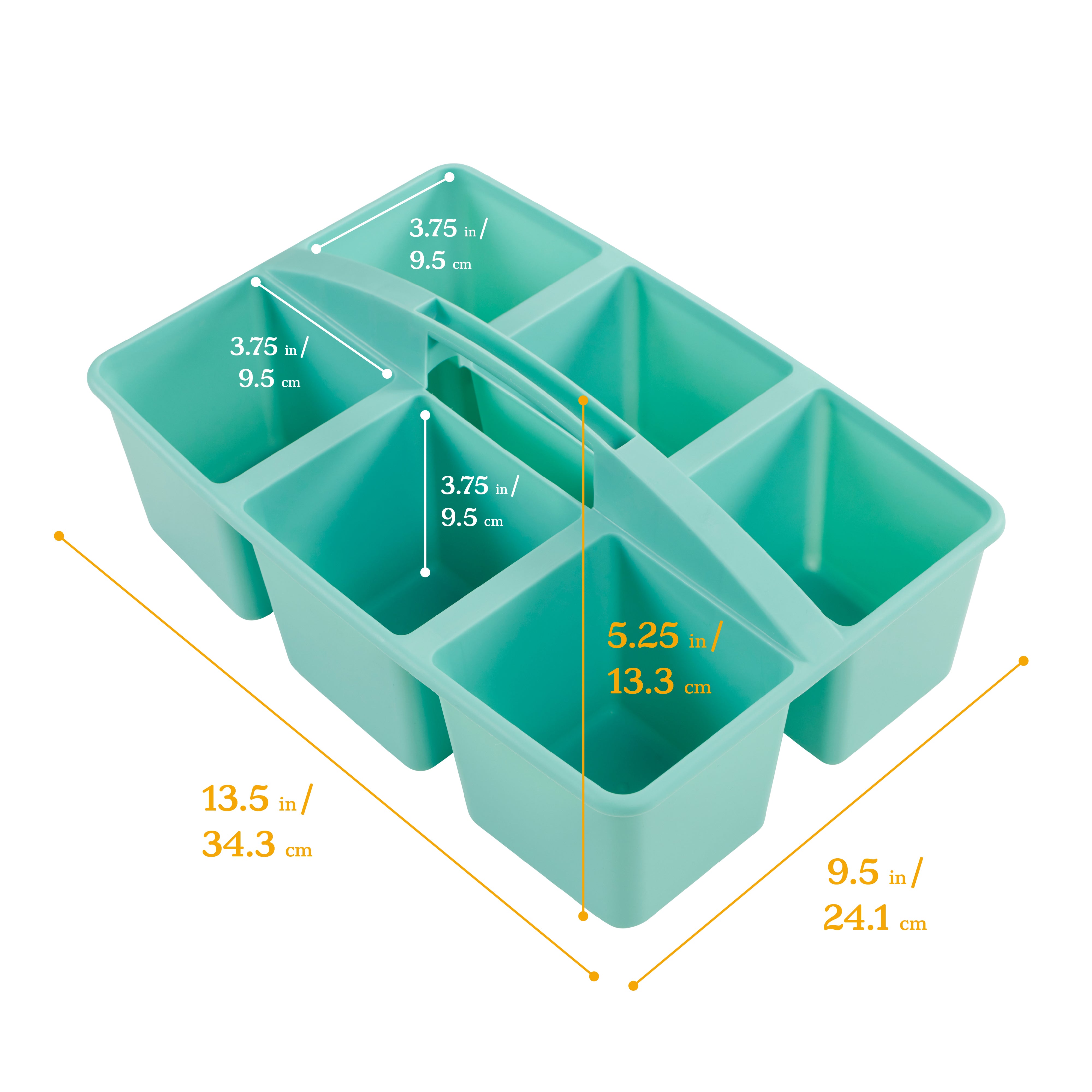 6-Compartment Large Plastic Caddy, 6-Pack