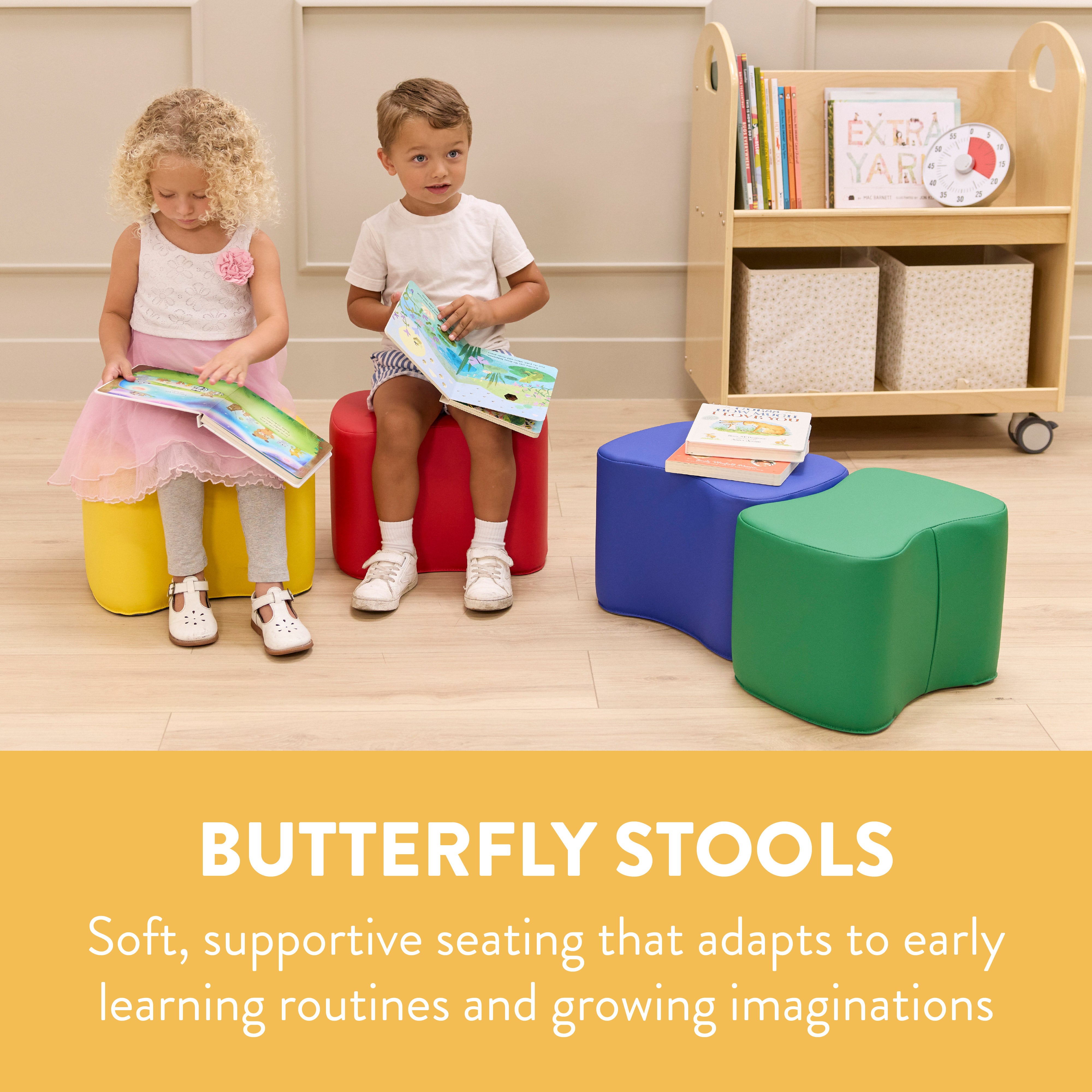 Butterfly Modular Stool Seating Set, 4-Piece
