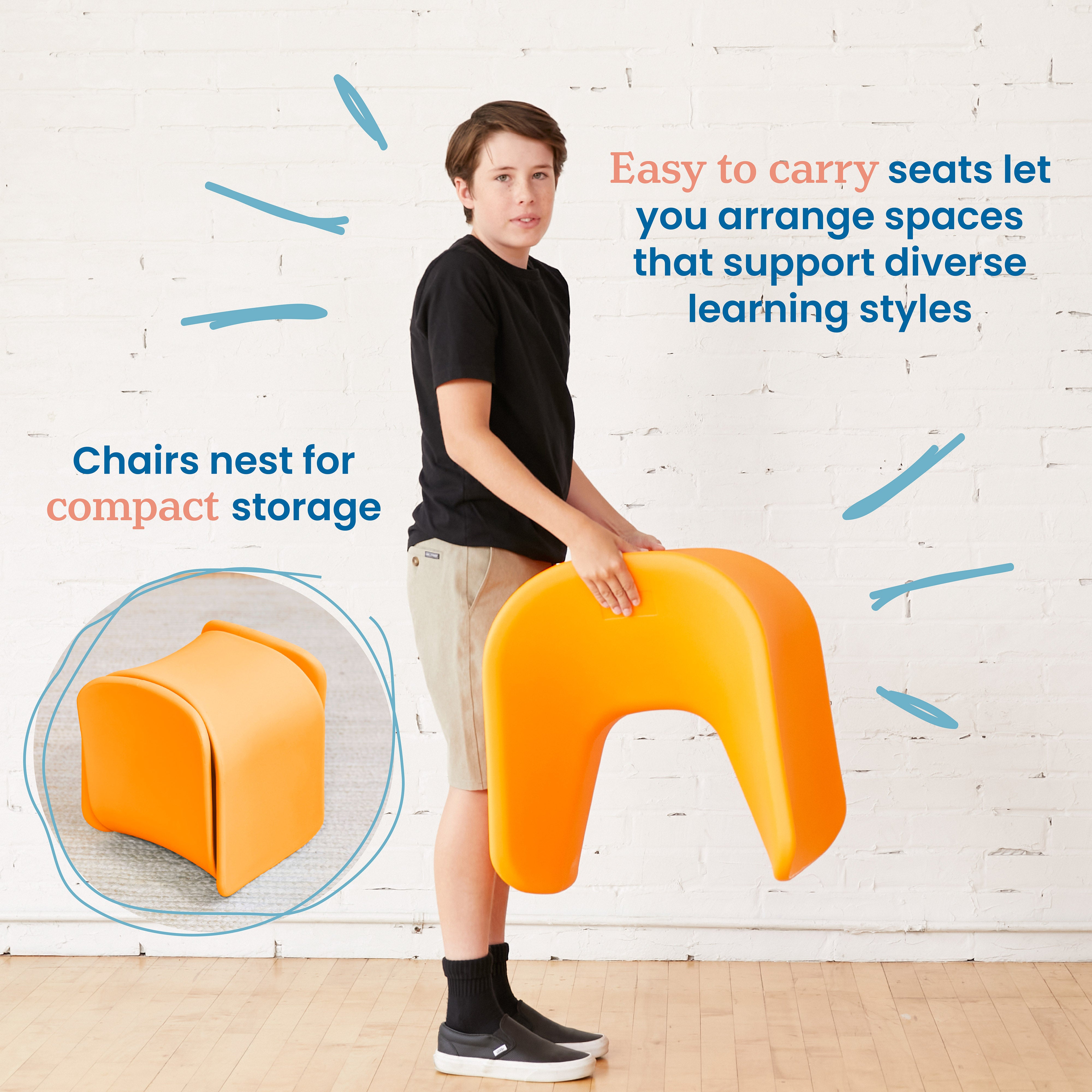 Wave Seat, 18in - 19.6in Seat Height