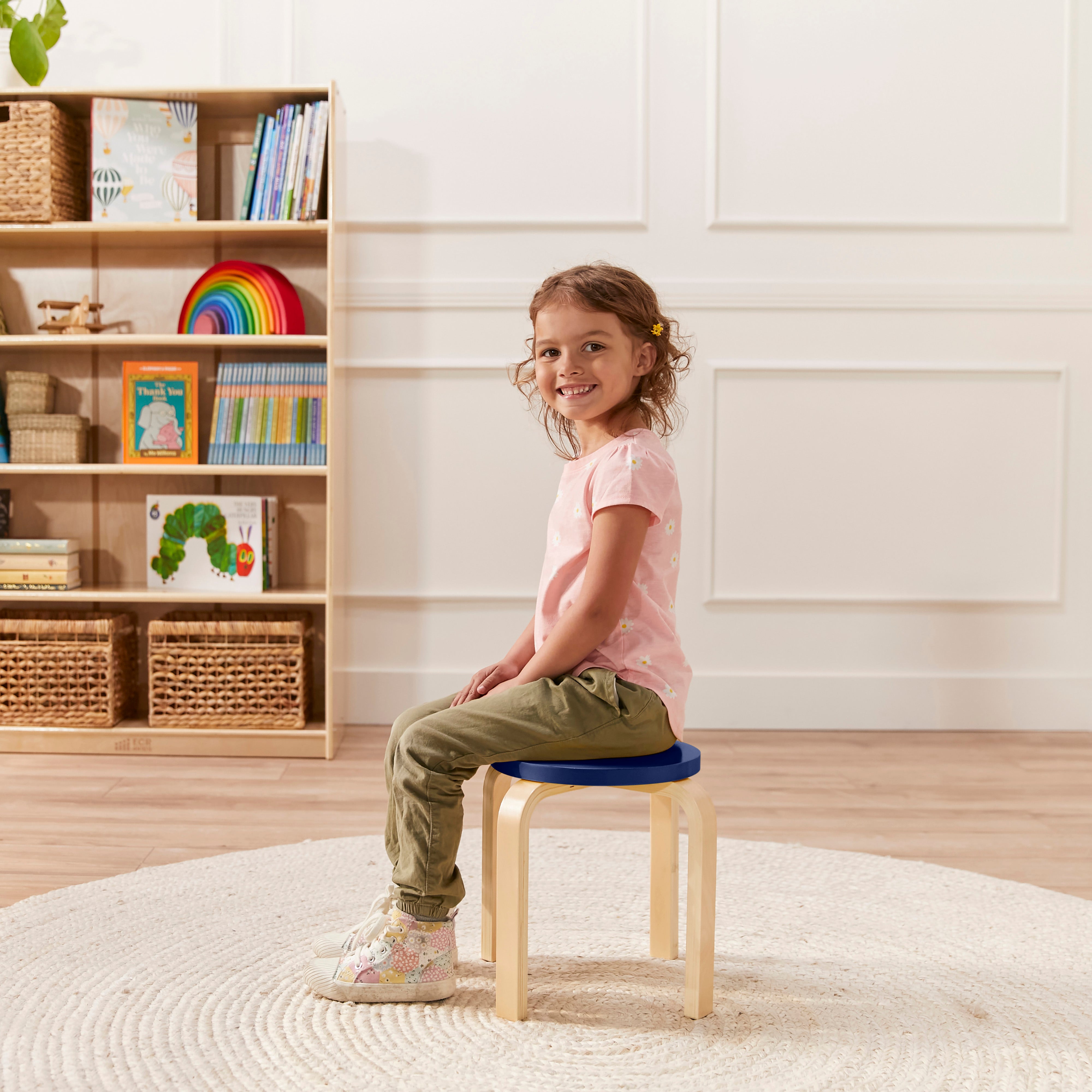 Bentwood Stackable Stools, 6-Piece