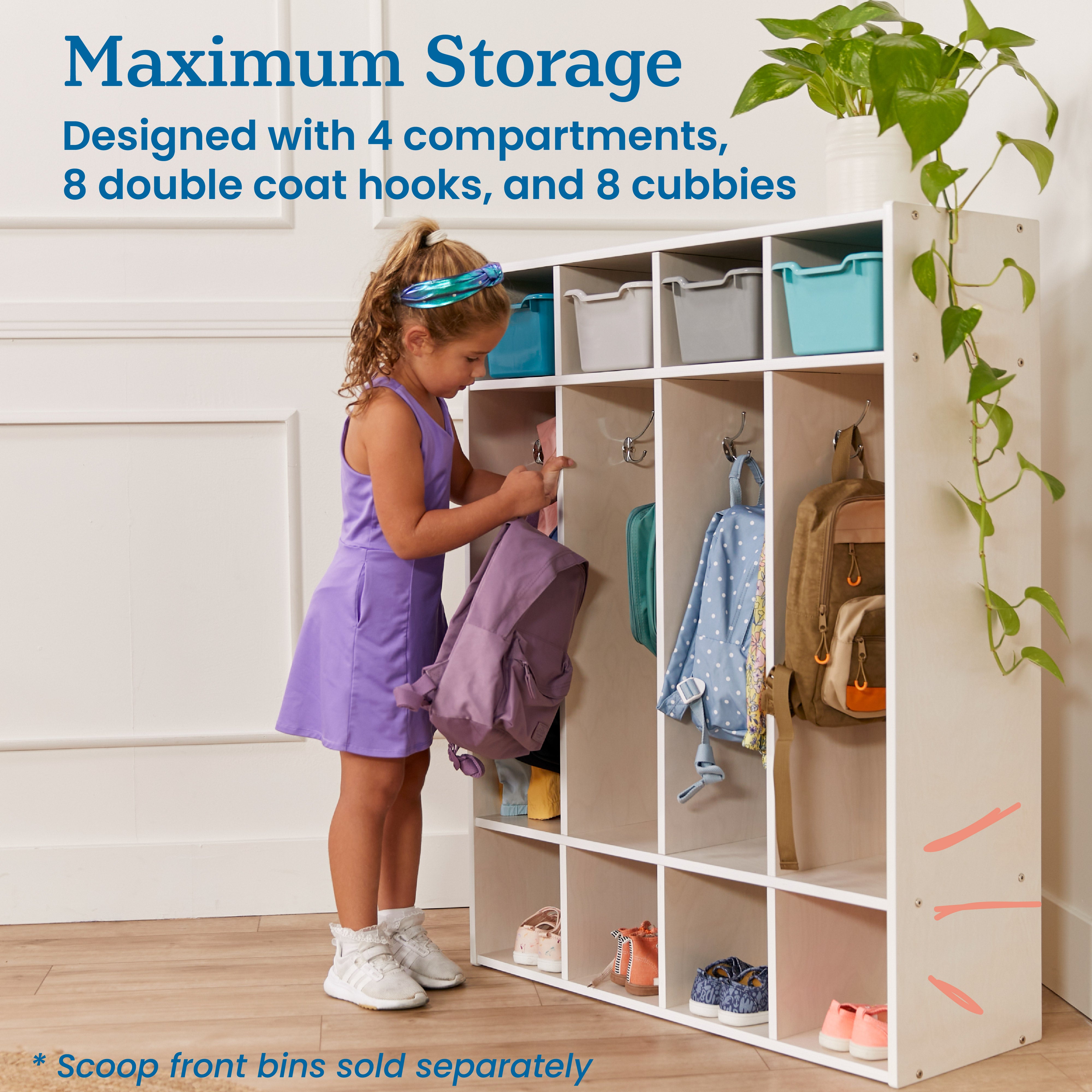 Streamline 4-Section Coat Locker