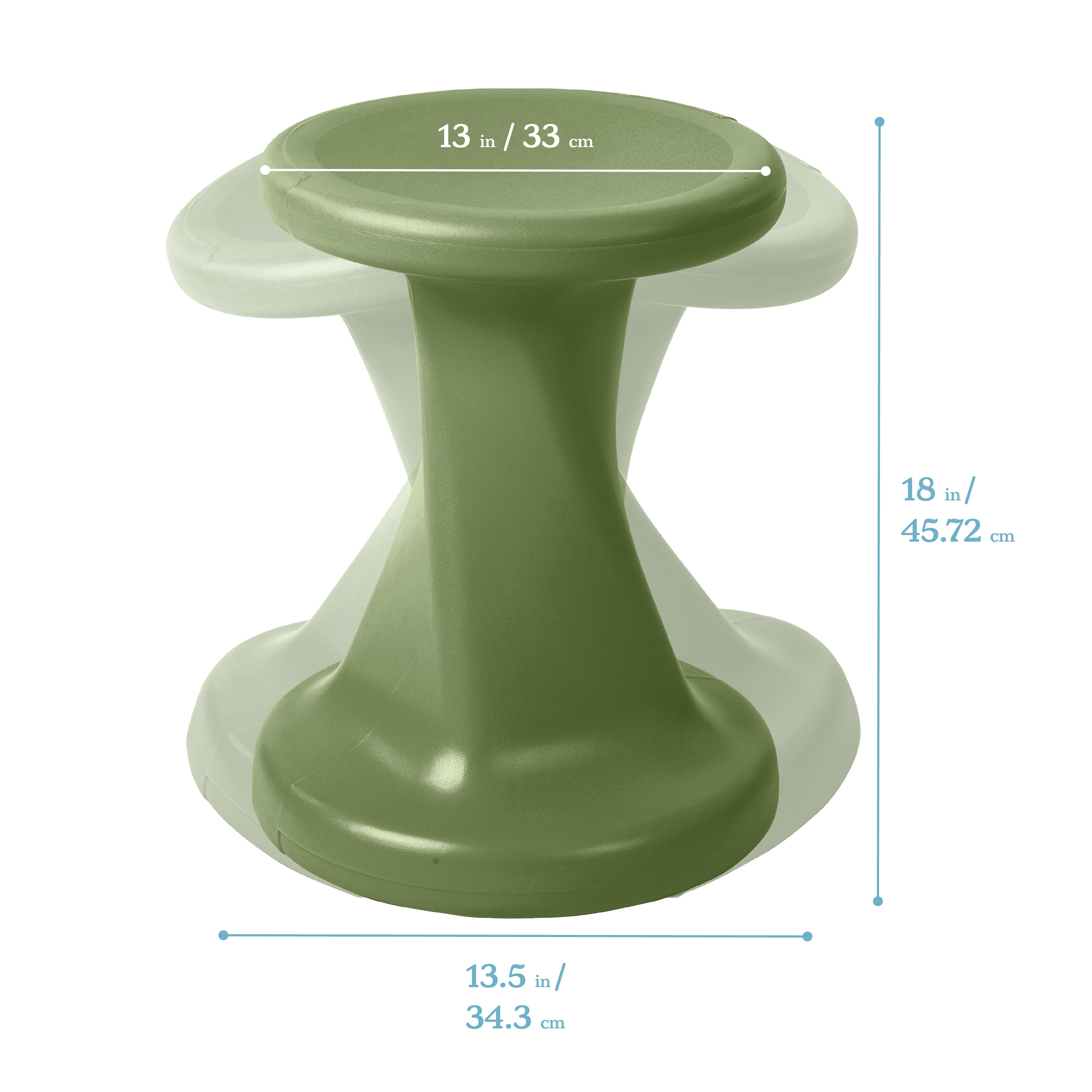 Twist Wobble Stool, 18in Seat Height