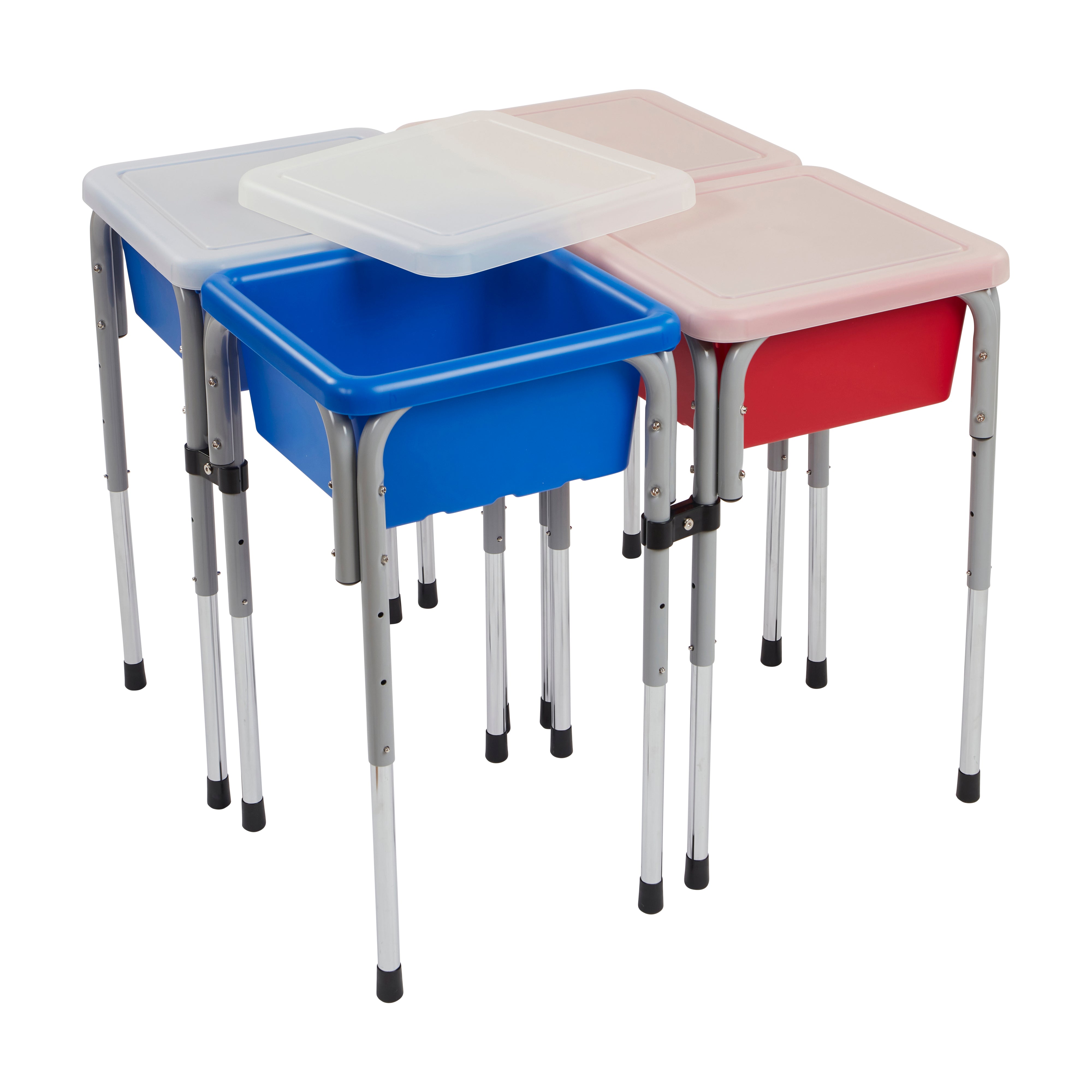 4-Station Sand and Water Adjustable Play Table