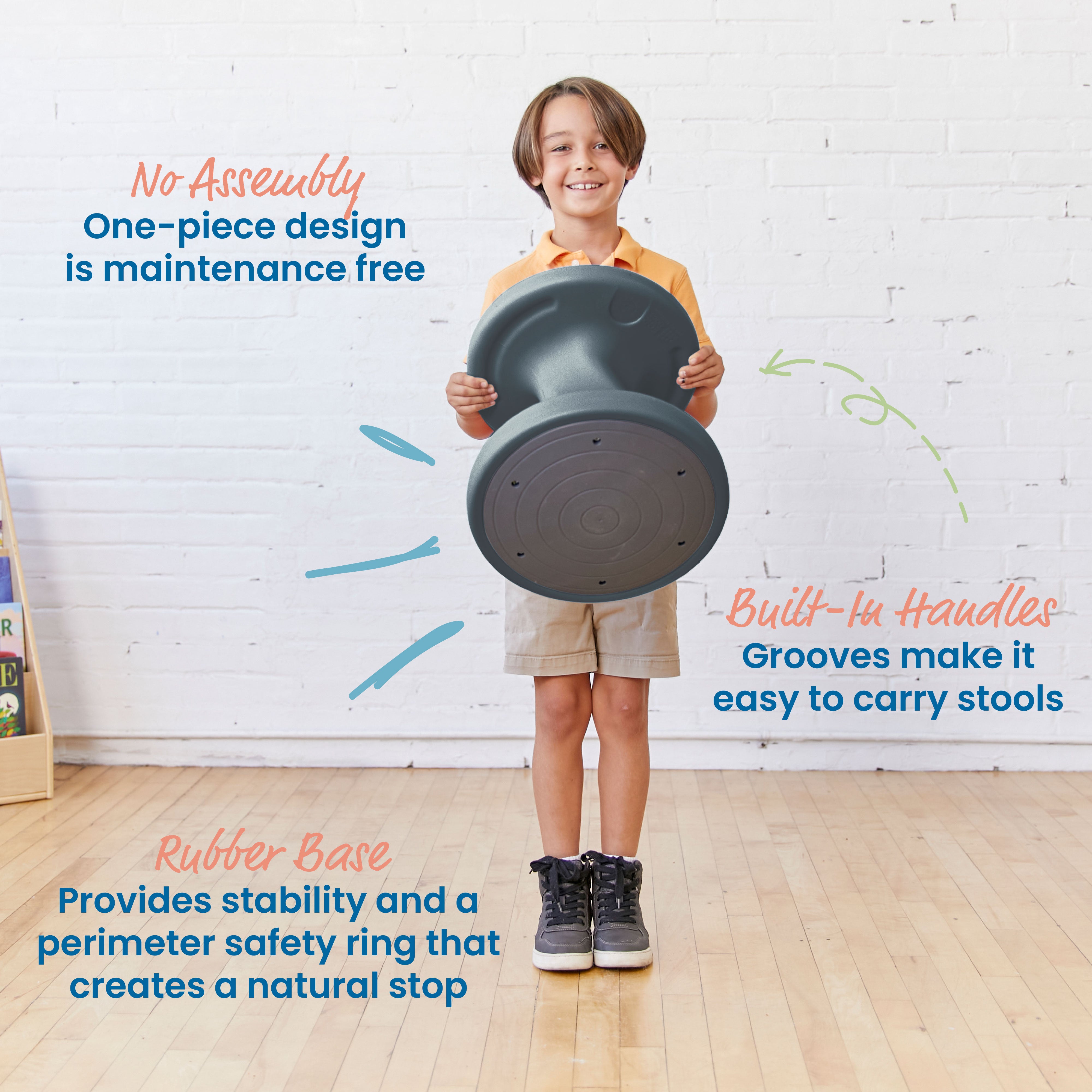 Twist Wobble Stool, 14in Seat Height, Active Seating