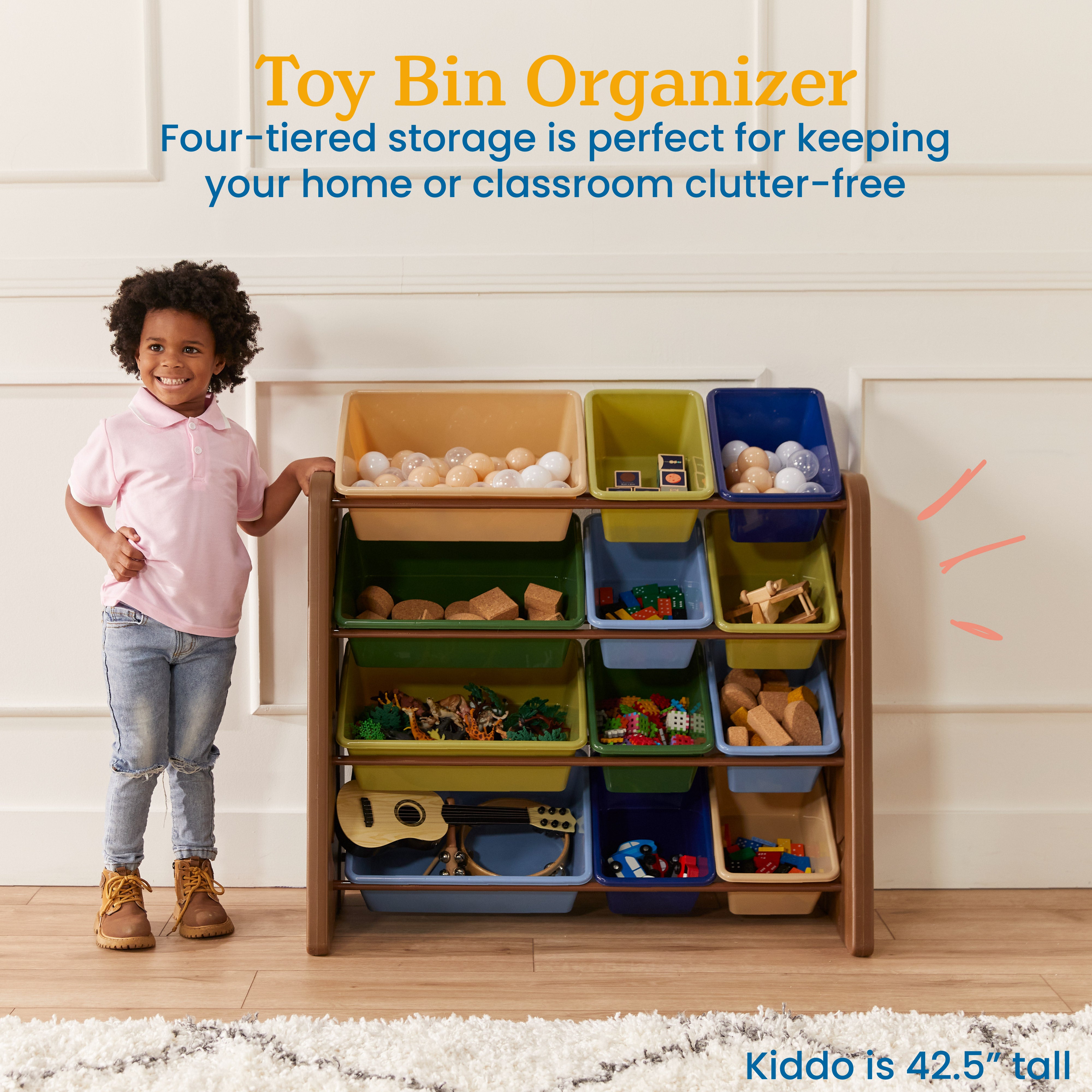 Tree Storage Organizer with 12 Bins