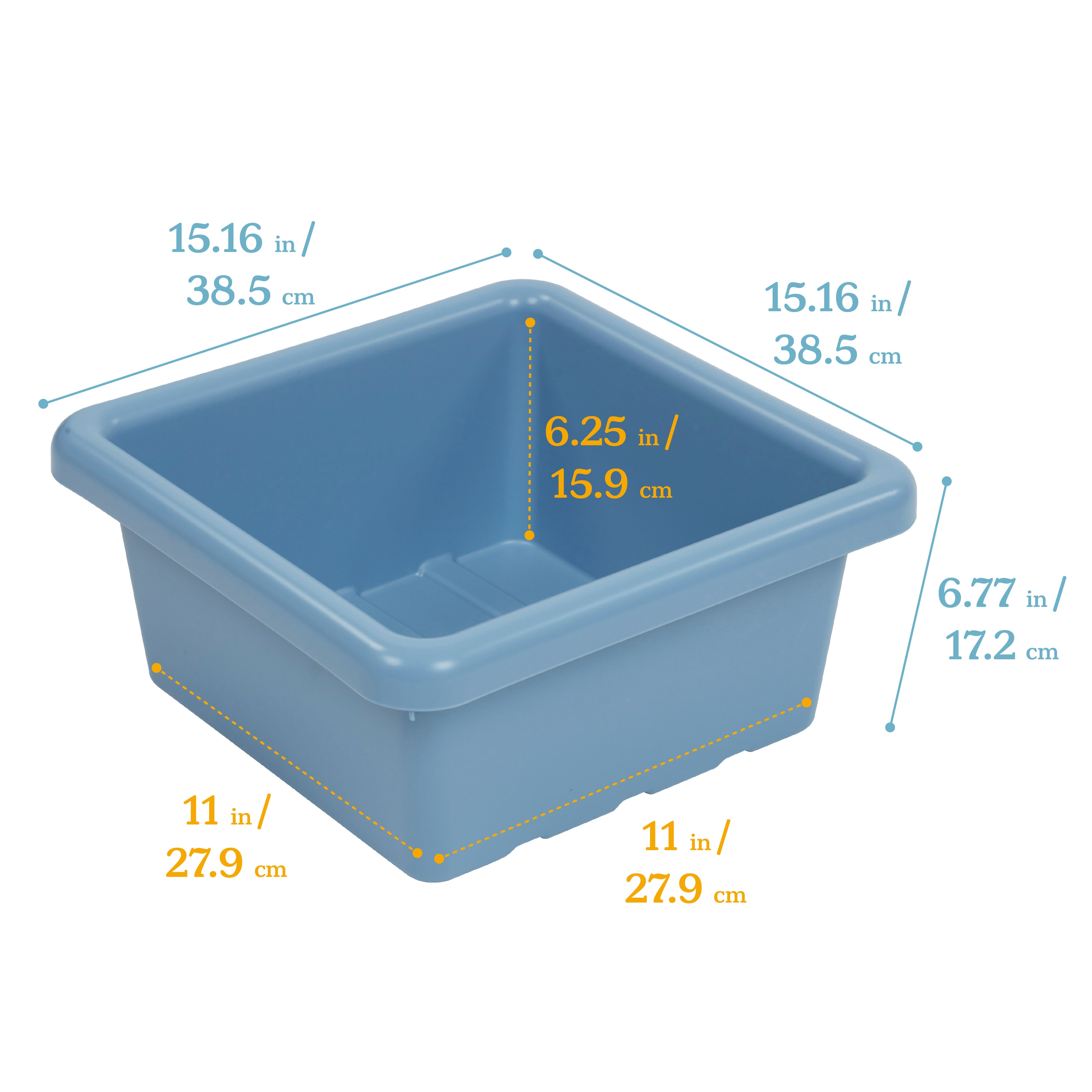 Square Bin with Lid, 2-Pack