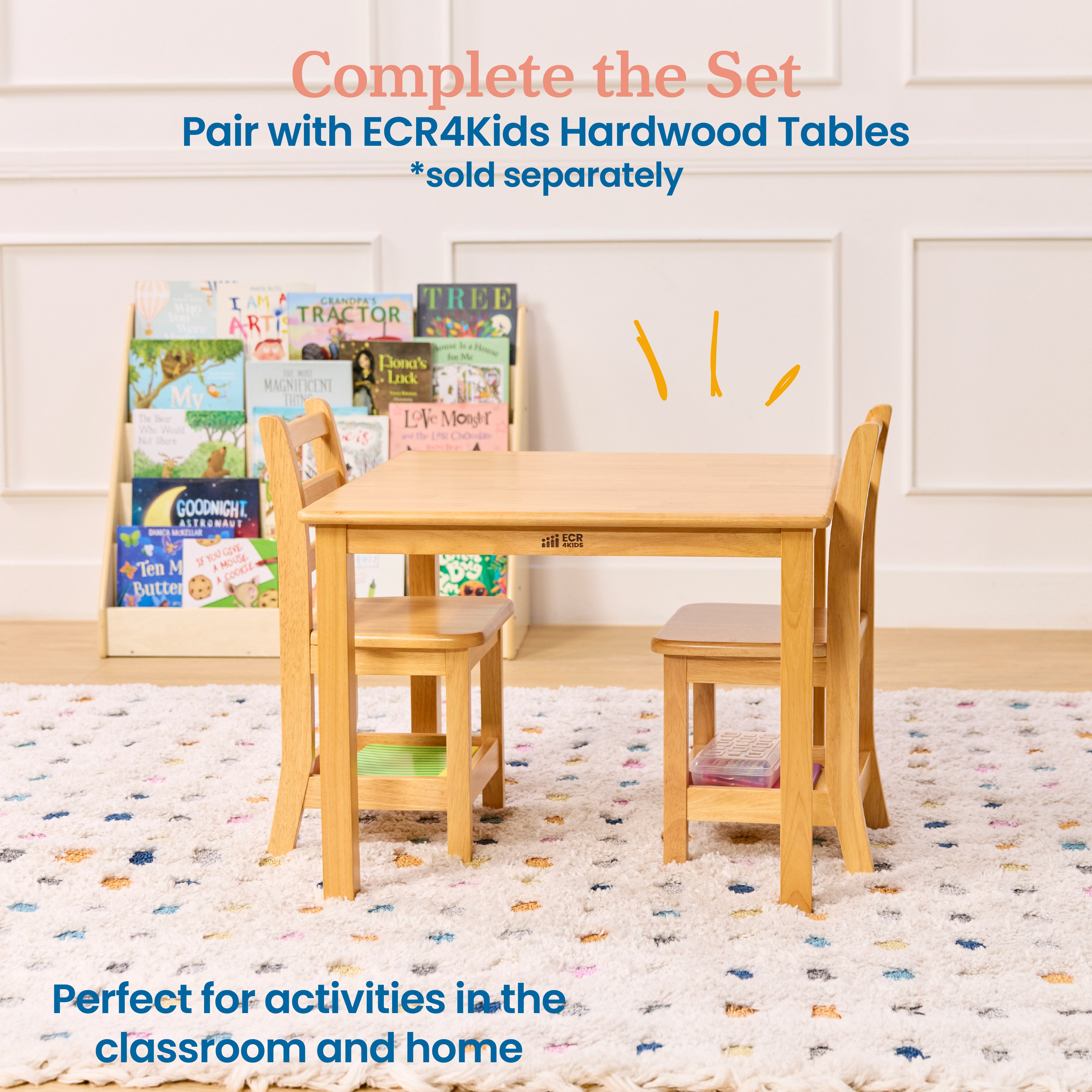 Three-Rung Ladderback Chair with Storage, 2-Pack