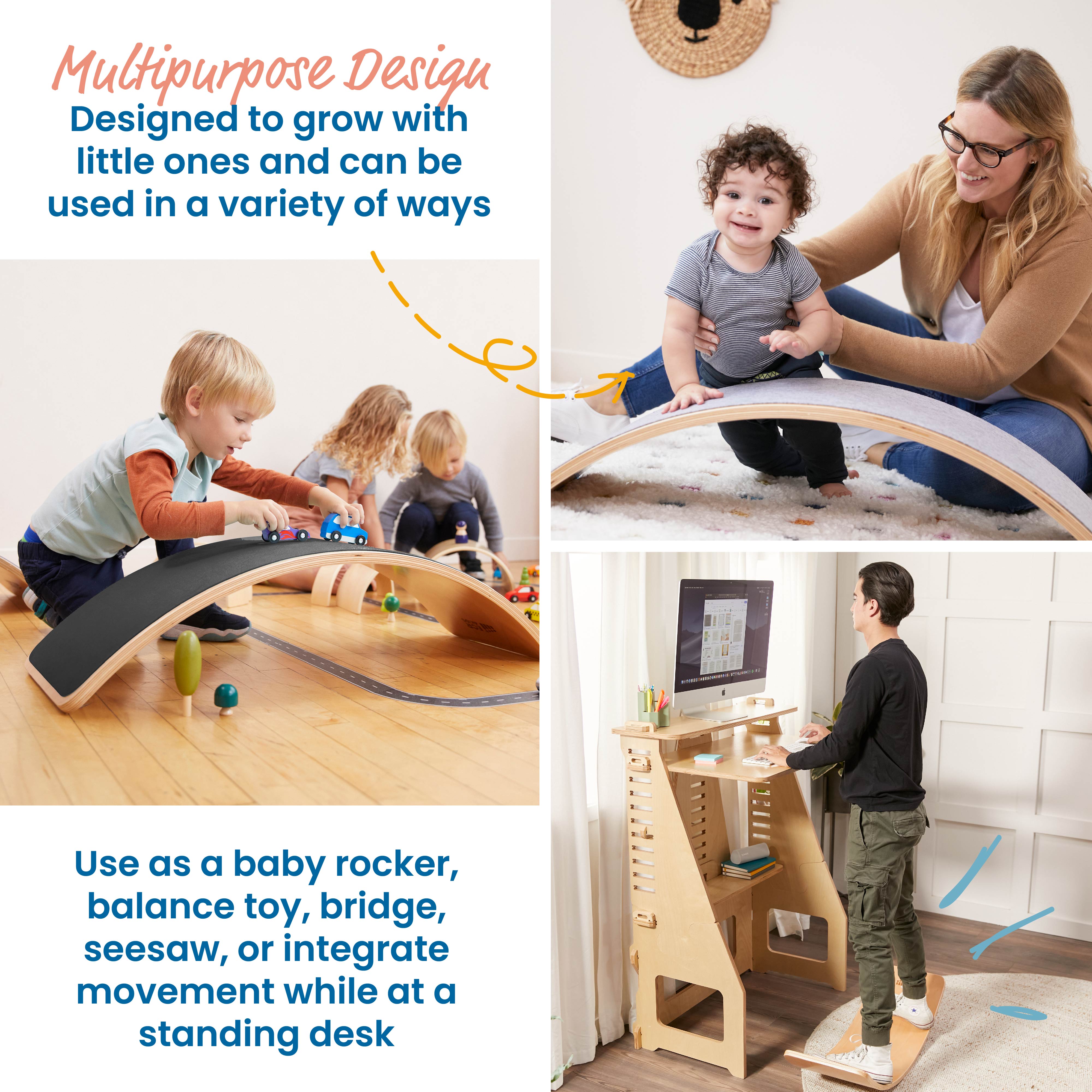 Balance Board with Felt Base