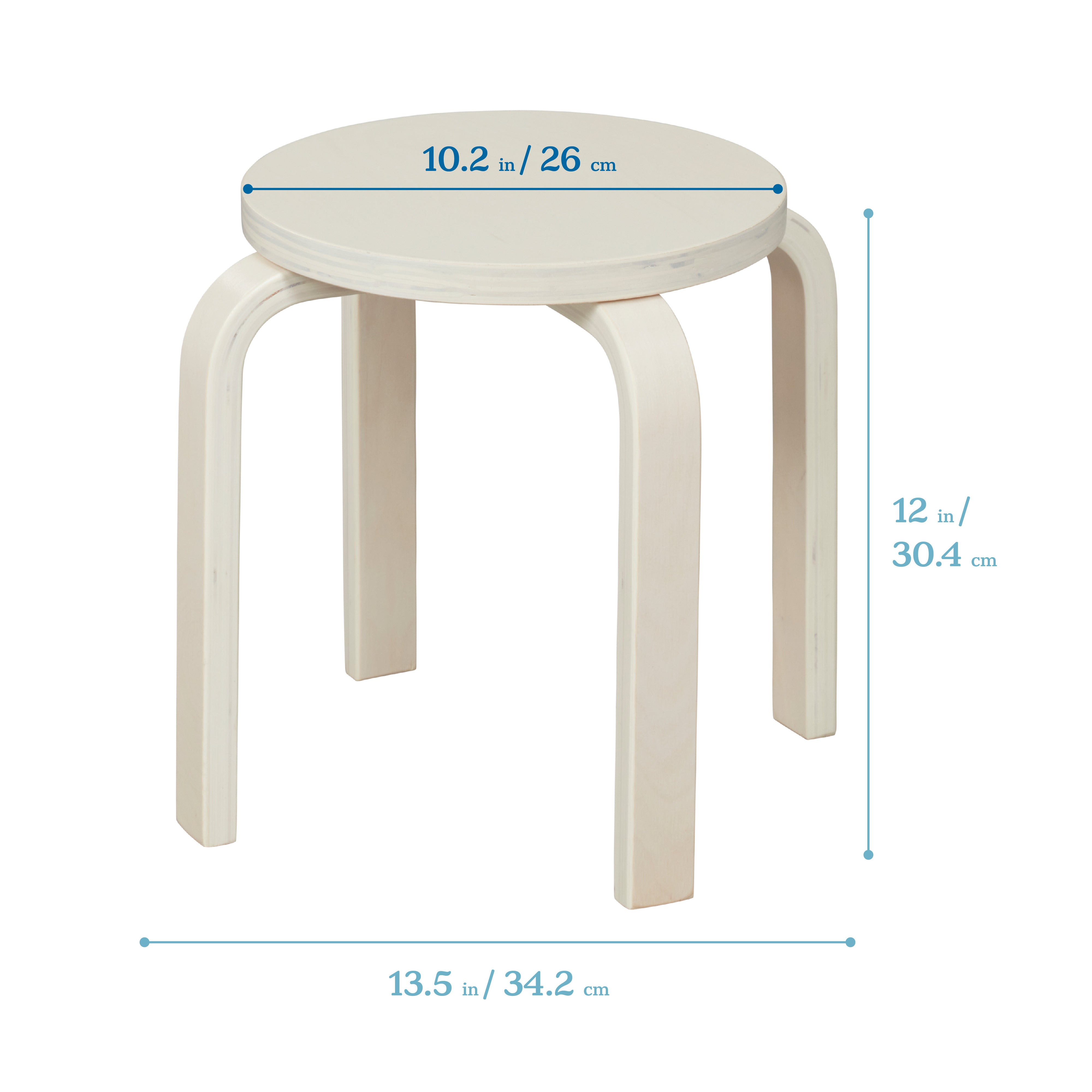 Bentwood Stackable Stools, 6-Piece